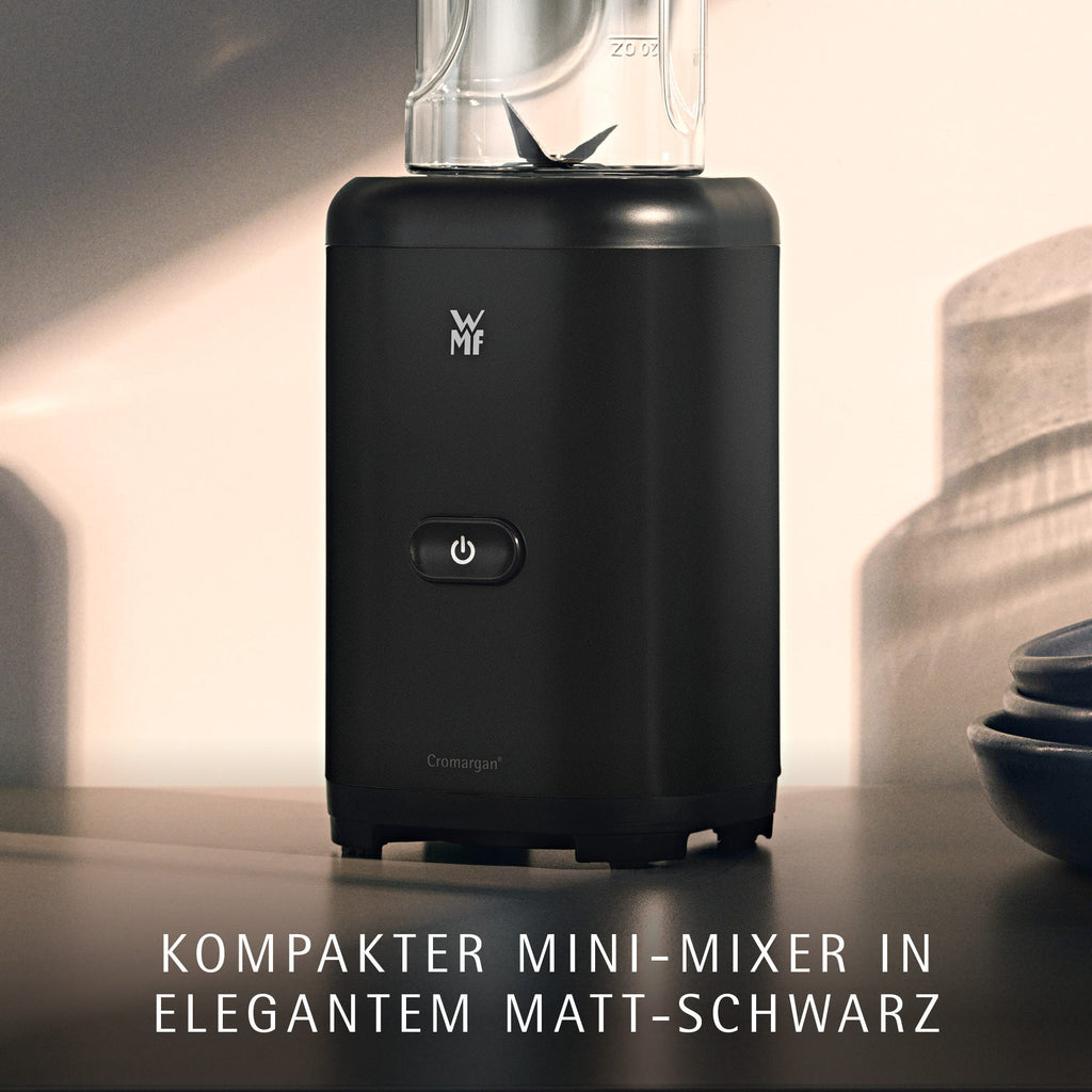 Smoothieblender Mix & Go 0,6 L 300W deep black - WMF montert med skrulokk