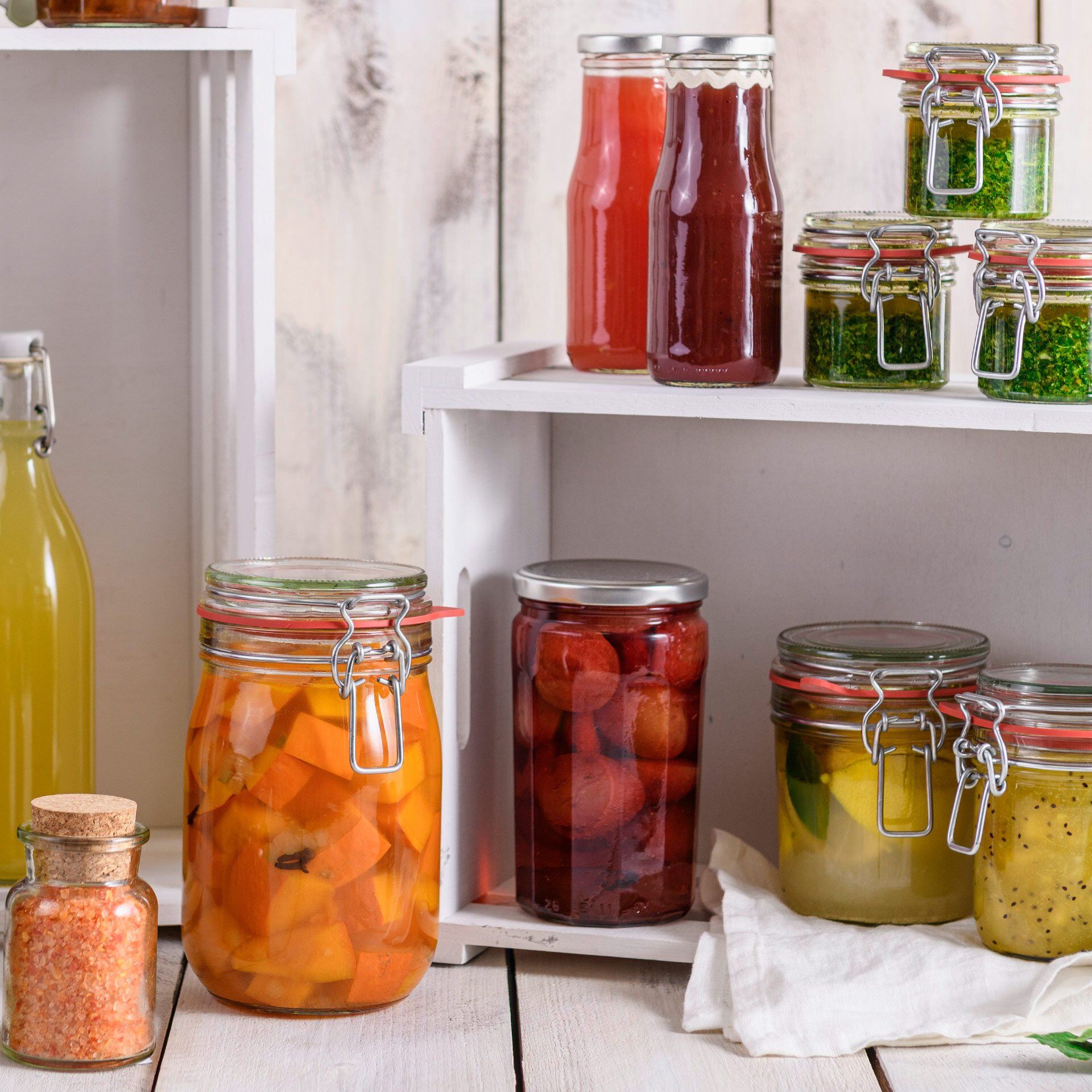 Nærbilde av glass på Smoothieflaske glass med lokk 250 ml Ø5,5 cm - Dr. Oetker
