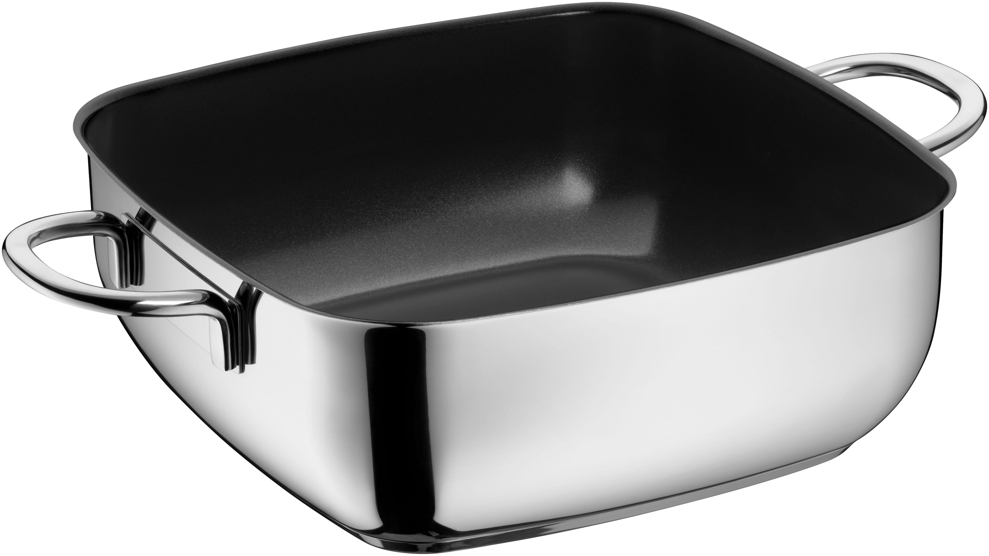 Håndtak på Smorgryte kvadratisk 29x29 cm med glasslokk non-stick keramikk