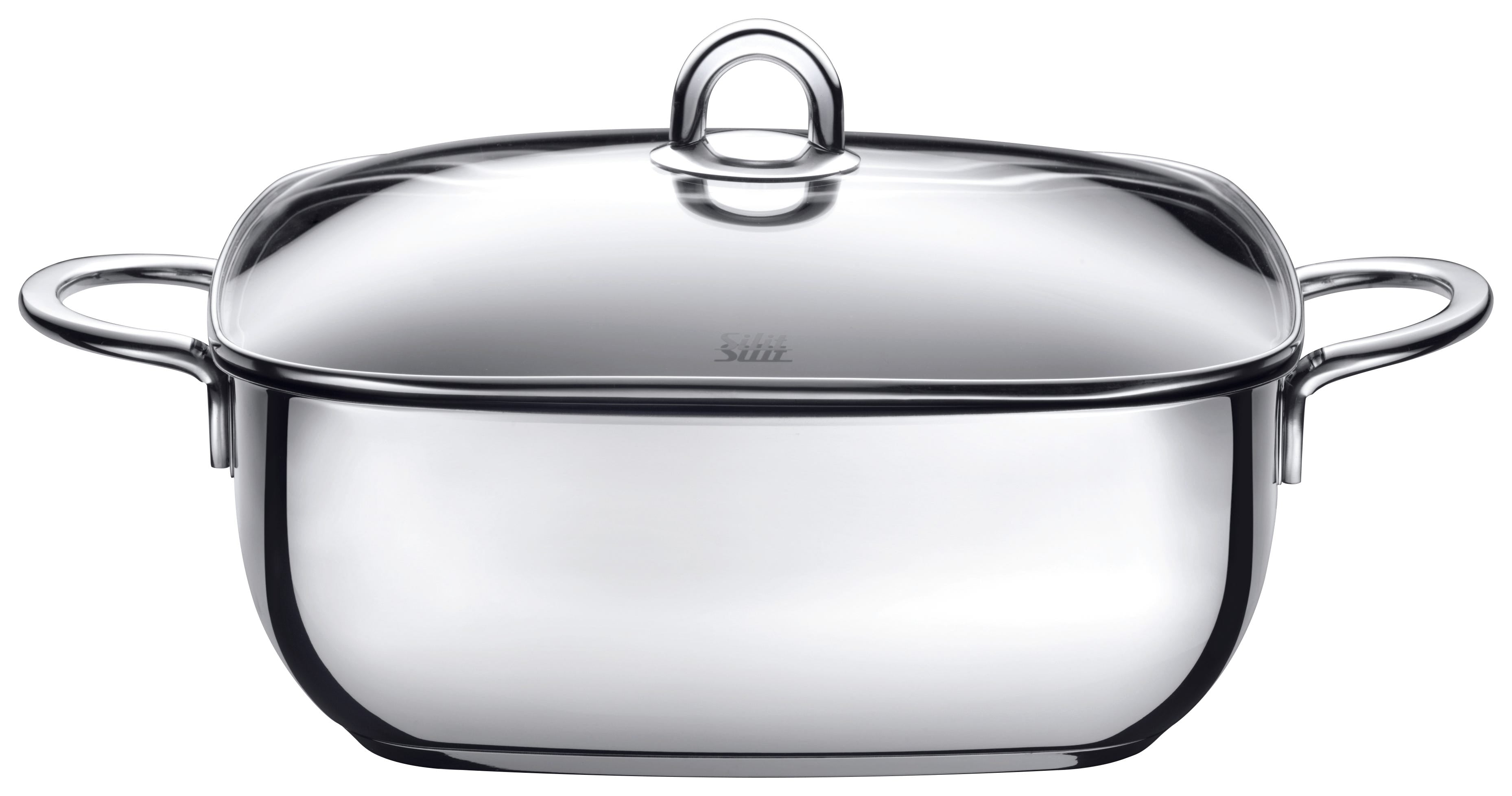 Smorgryte kvadratisk 29x29 cm med glasslokk non-stick keramikk montert på kokeplate
