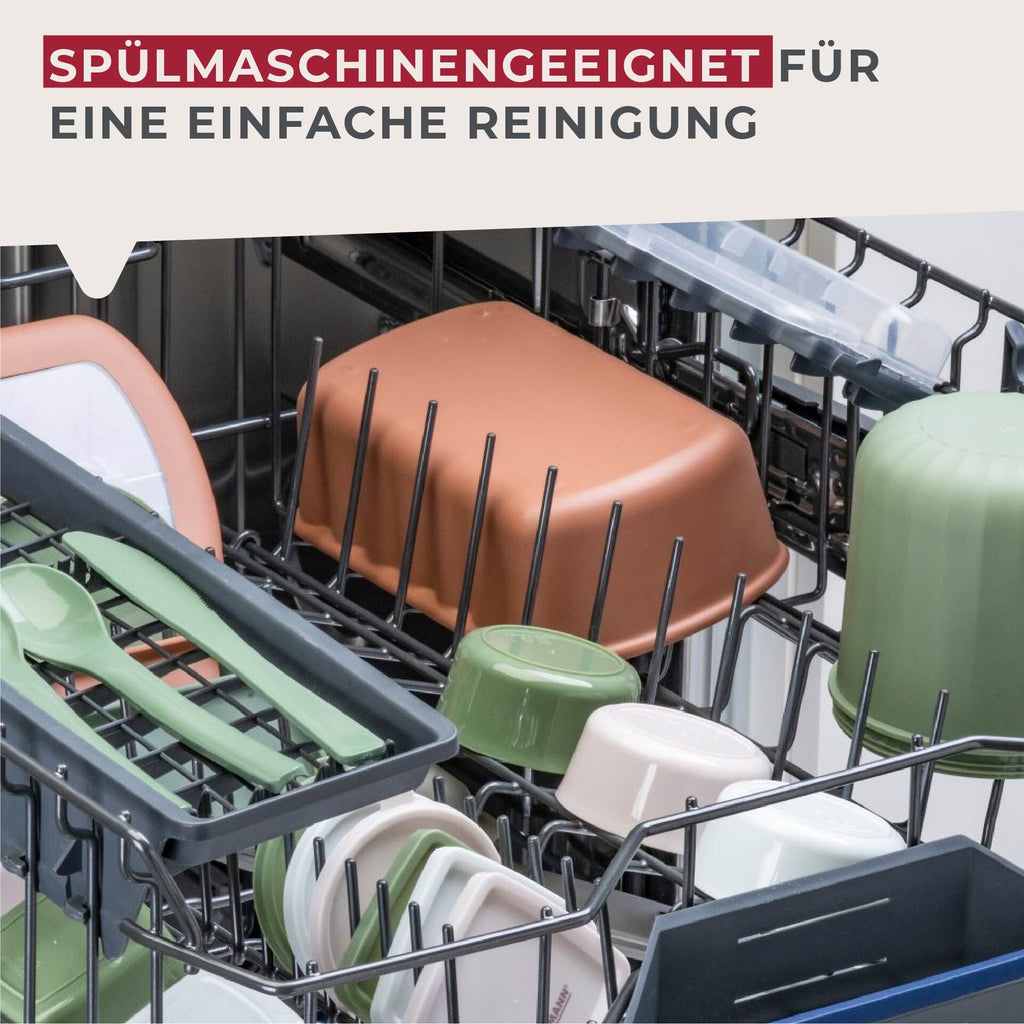 Snackboks rund Ø8 cm plast 3-delt sett - Fackelmann fargevarianter