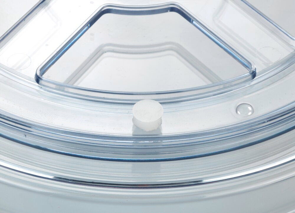 Detalj av Snurrebrett Victoria gjenbrukt plast transparent