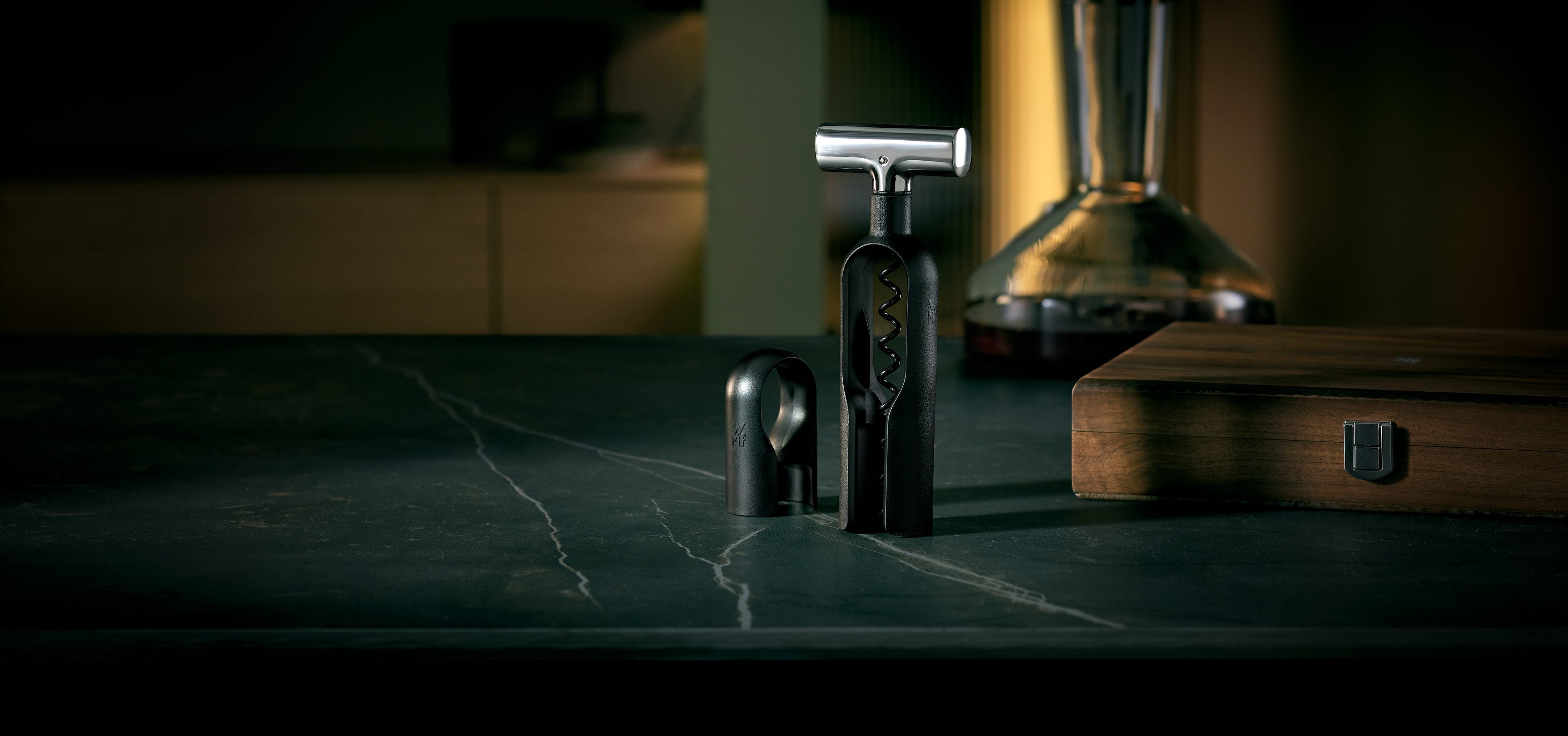 Montert korketrekker i Sommelier-sett 3-delt rustfritt stål Baric - WMF