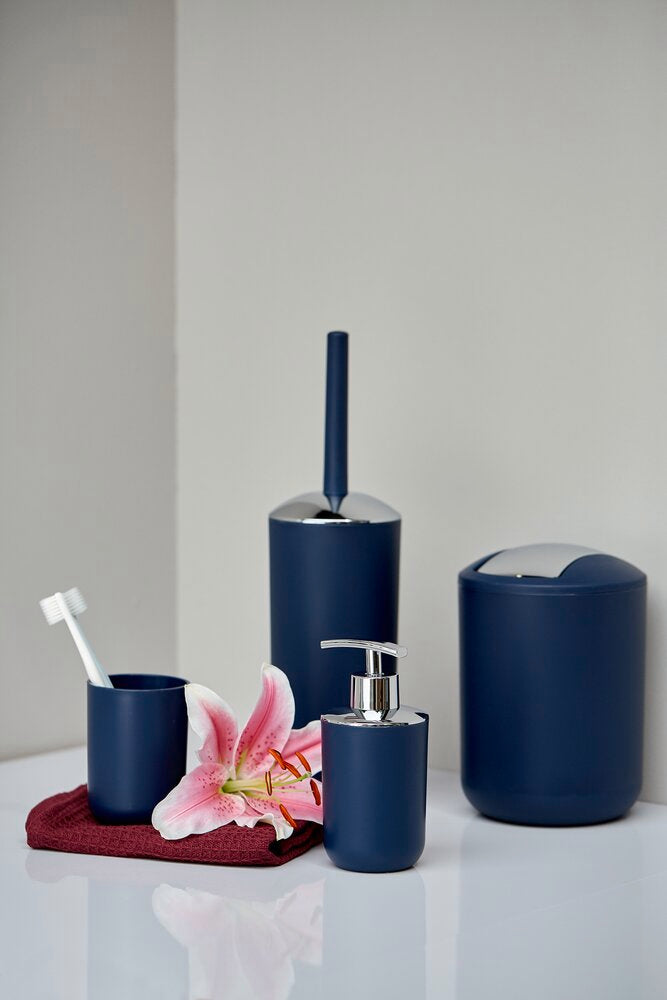 Søppelbøtte med vipplokk Brasil mørkeblå 2 L plast montert