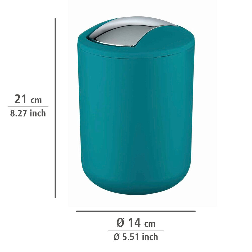 Detalj av vipplokk på Søppelbøtte med vipplokk Brasil petrol 2 L plast