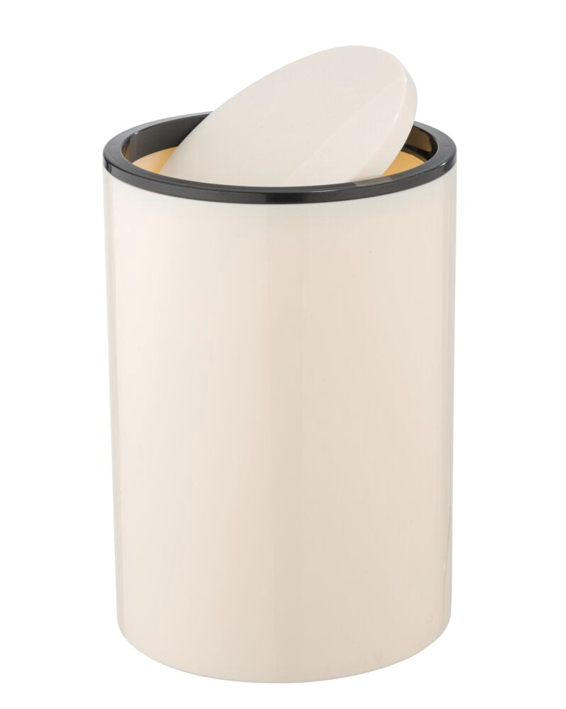 Nærbilde av materialet på Søppelbøtte med svingdeksel 5 liter beige
