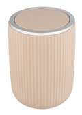 Søppelbøtte med vipplokk Agropoli beige 2 L forfra