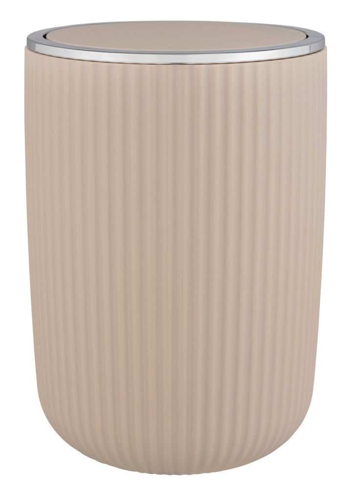 Søppelbøtte med vipplokk Agropoli beige 5,5 L - WENKO bakside