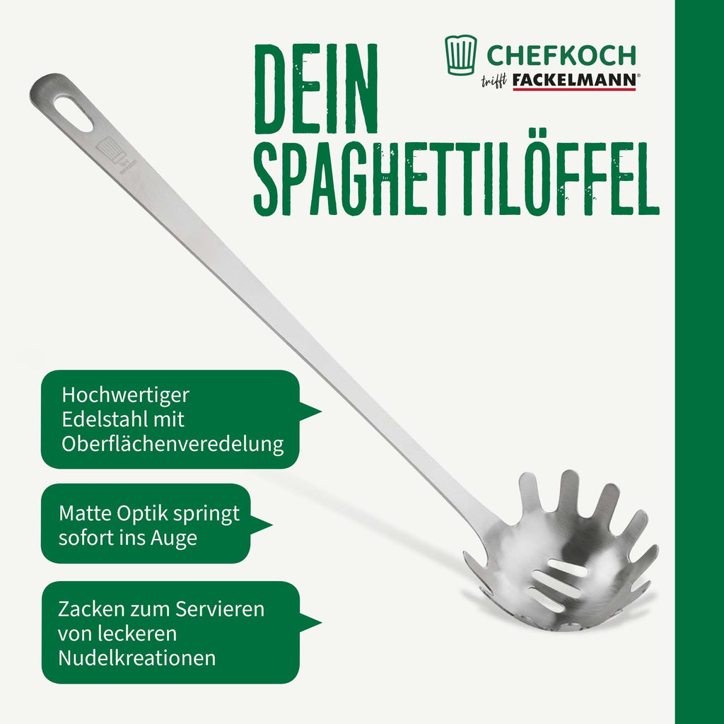 Spagettiskje rustfritt stål 31 cm håndtak ergonomi