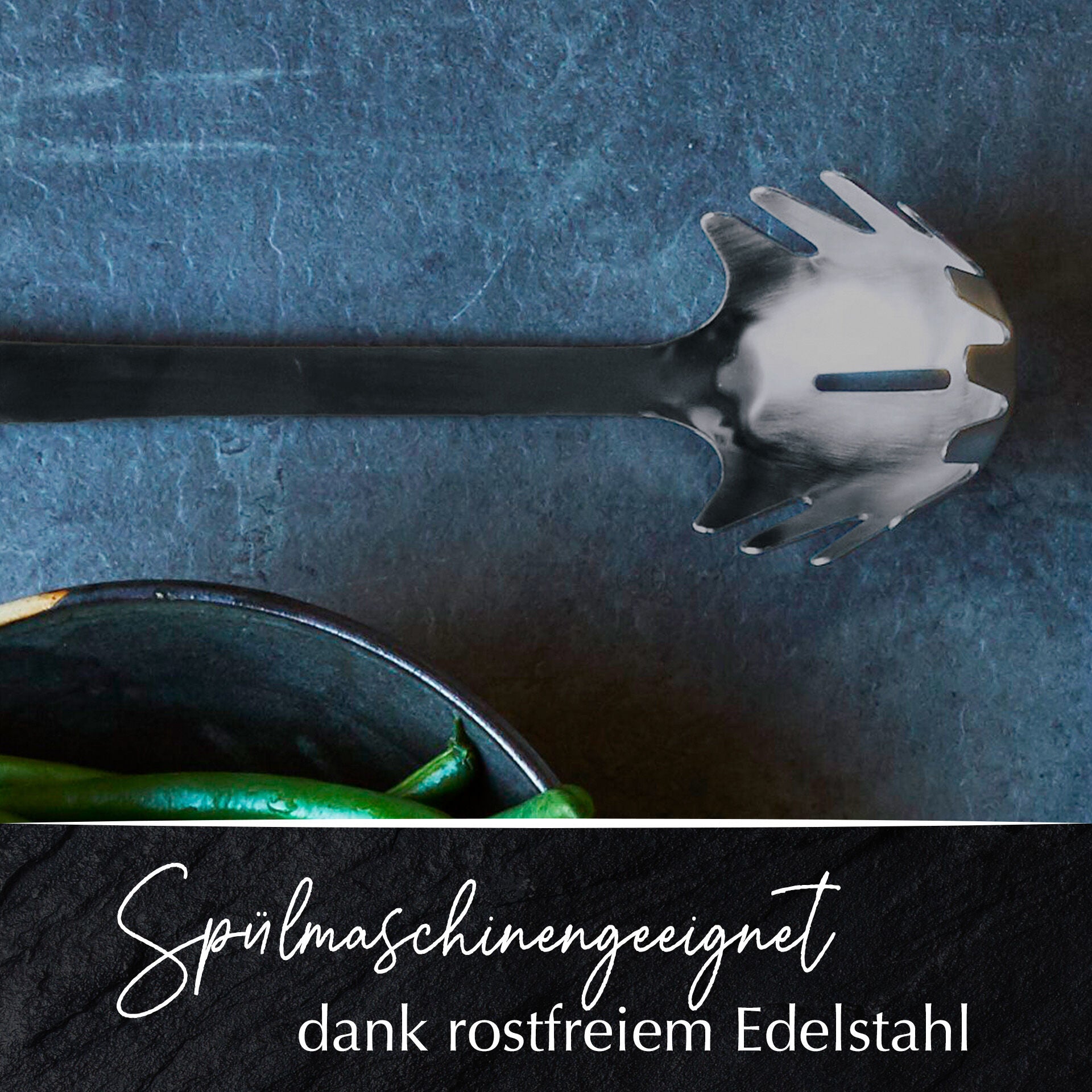 Oversikt av spagettiskje svart rustfritt stål 32 cm - Stanley Rogers