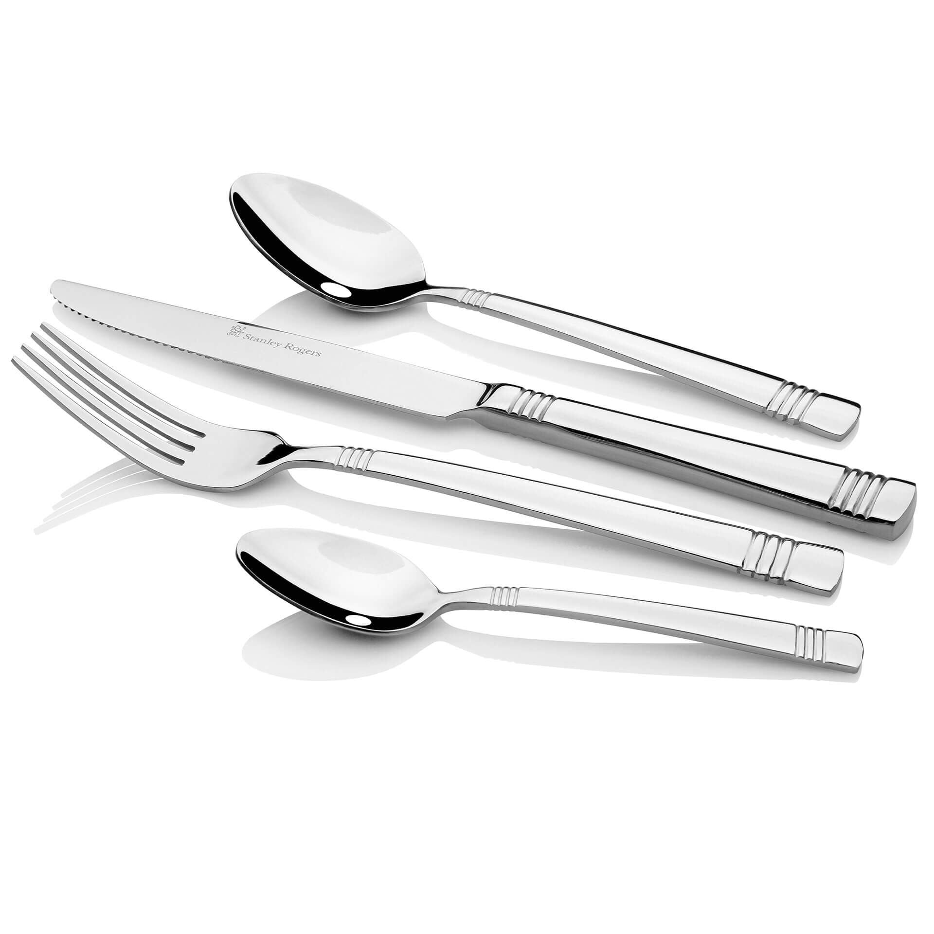 Detalj av Spiseskje Victoria rustfritt stål 18 cm 3 stk