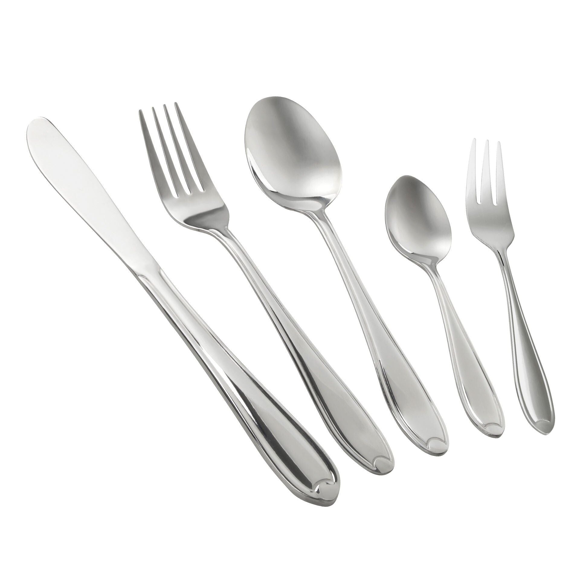 Spiseskjeer Konstanz rustfritt stål 19,5 cm 3 stk bakside