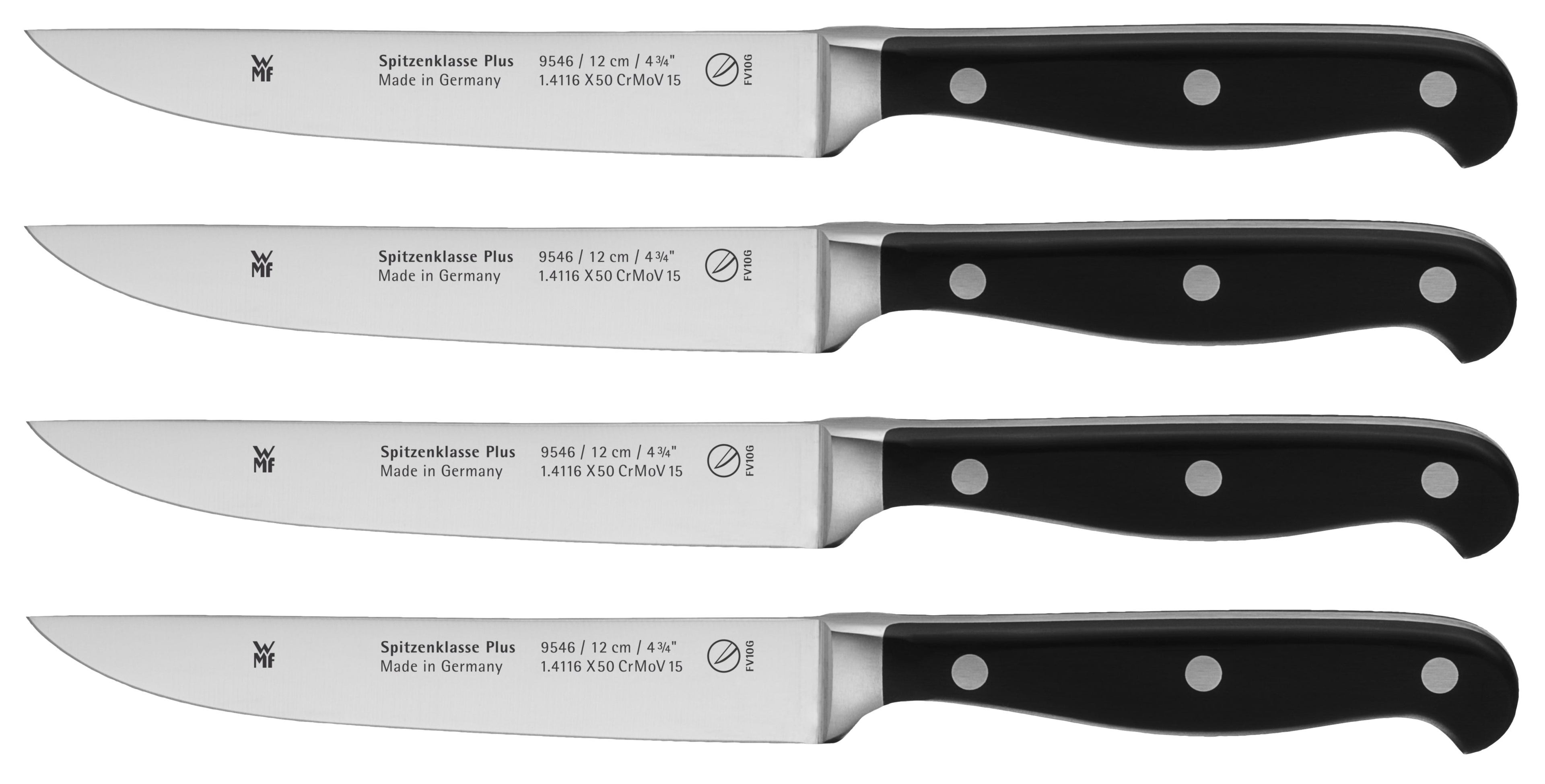 Spitzenklasse Plus biffkniv-sett 4 deler 12 cm klinge - WMF forfra