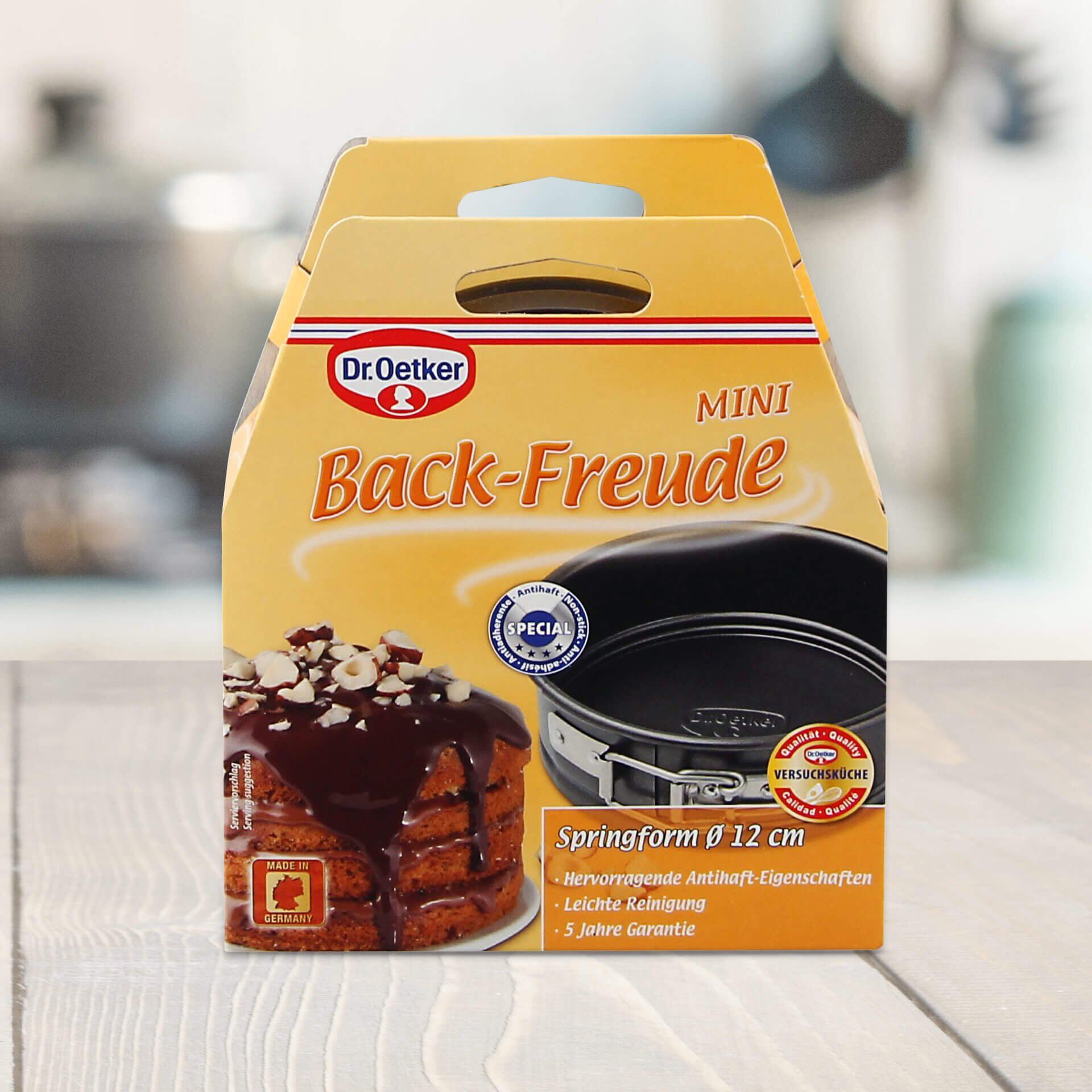 Springform Ø12 cm mini non-stick stål - Dr. Oetker bakside