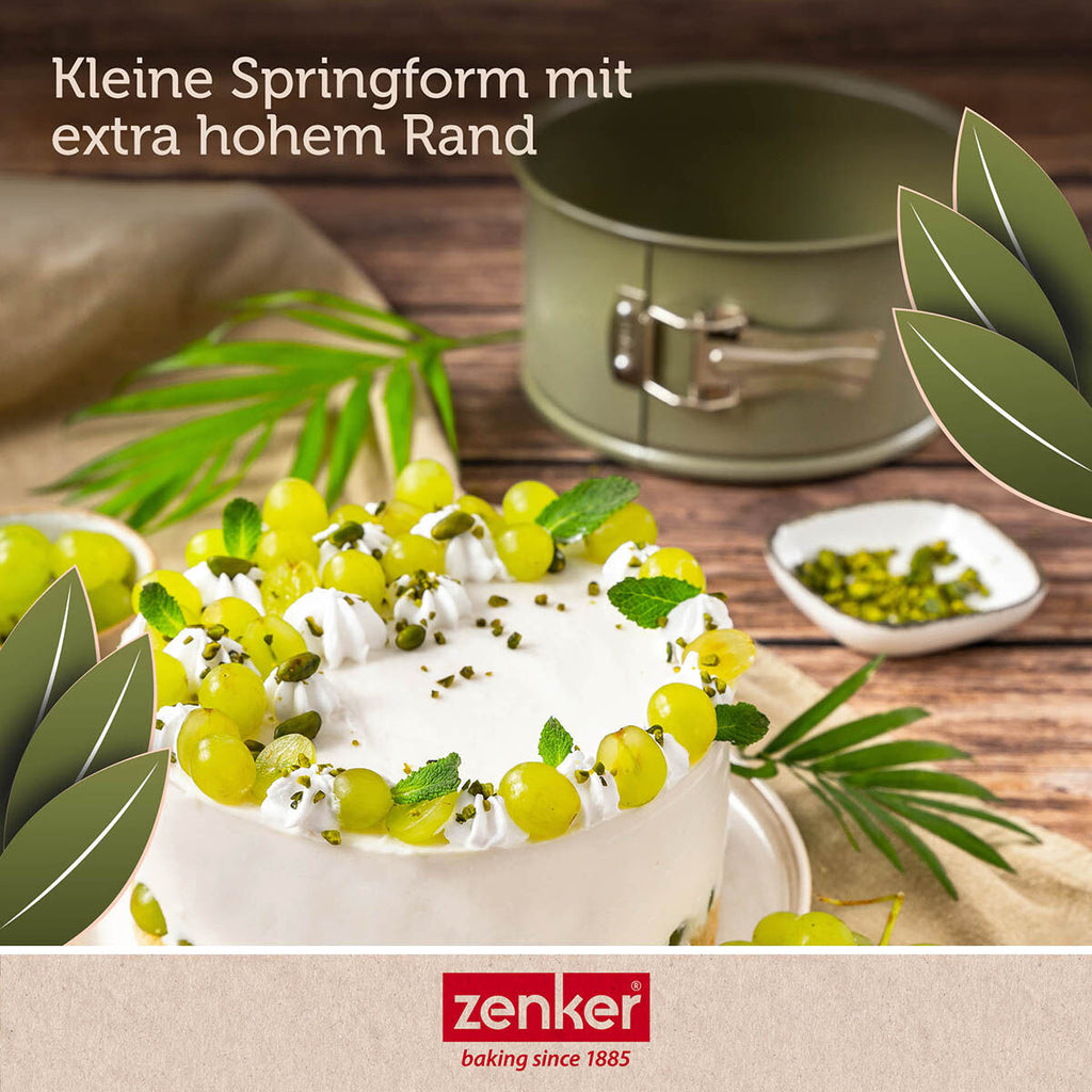 Springform med høy kant Ø18 cm non-stick Green Vision i bruk med kake