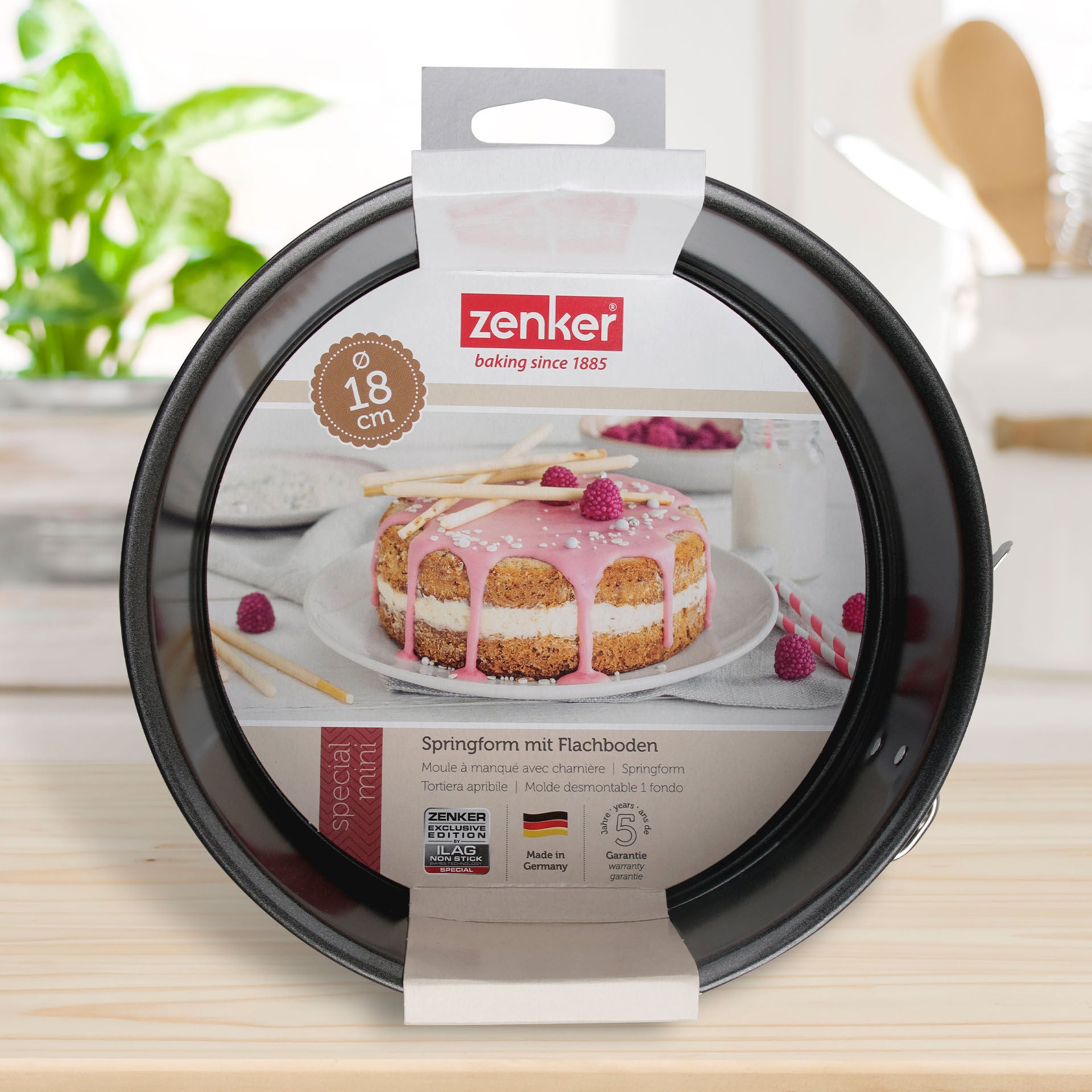 Detalj av lås på Springform med flat bunn Ø18 cm non-stick mini Zenker