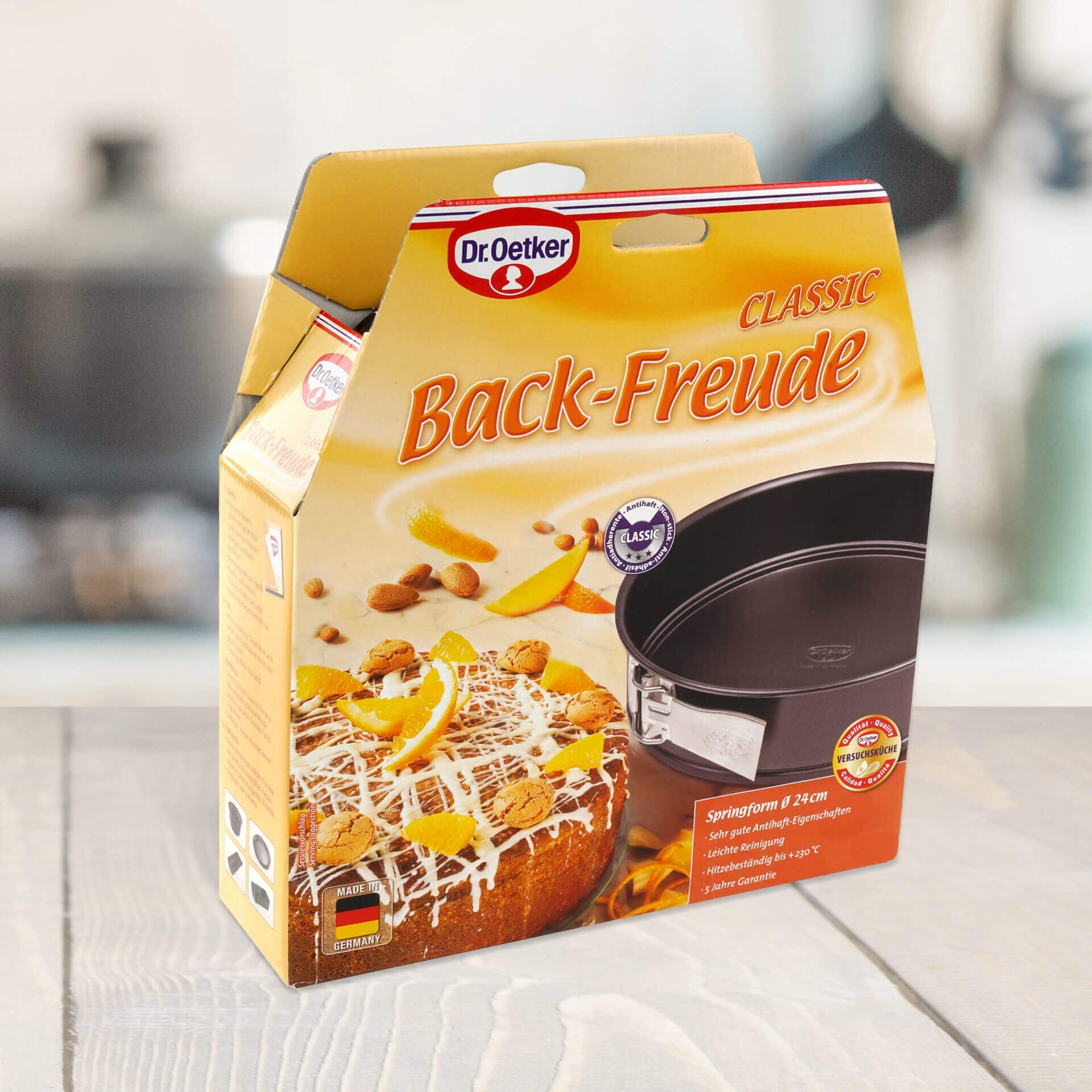 Springform Ø24 cm non-stick Back-Freude Classic - Dr. Oetker bakside