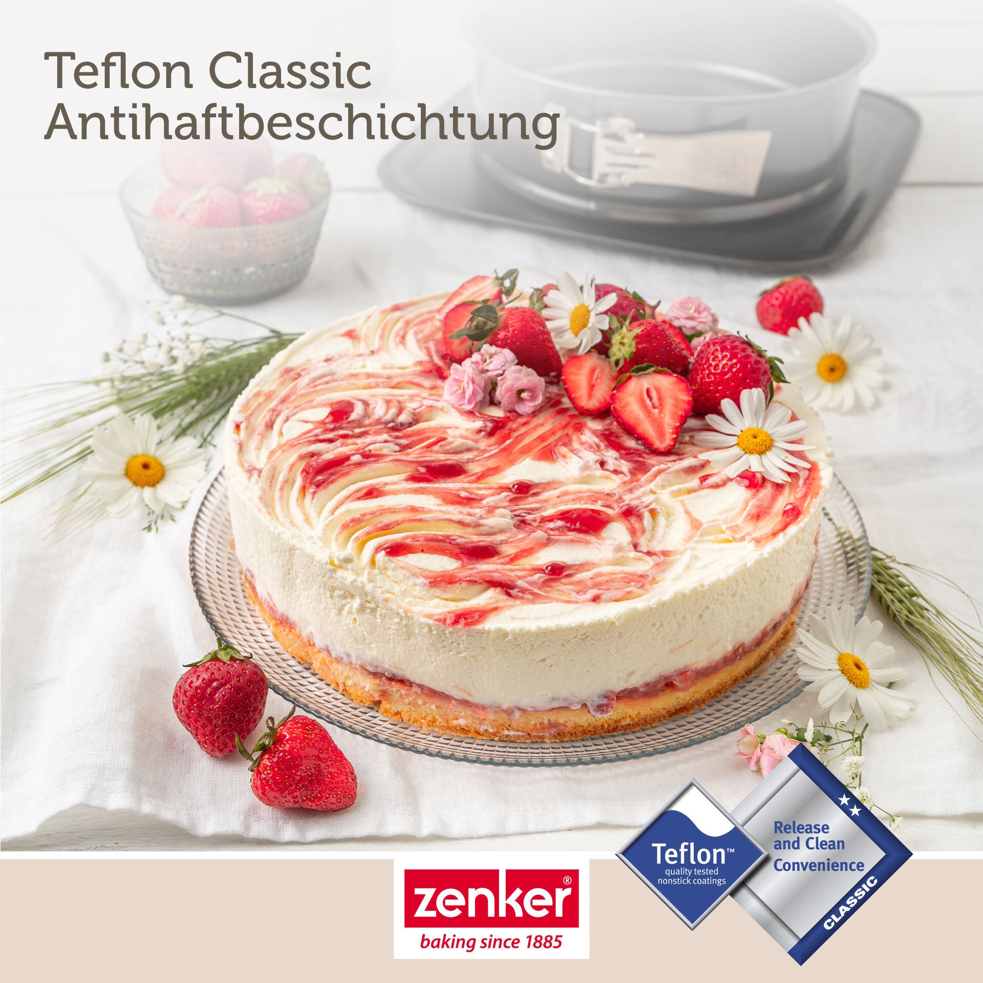 Springform Ø24 cm non-stick stålplate - Zenker med kake