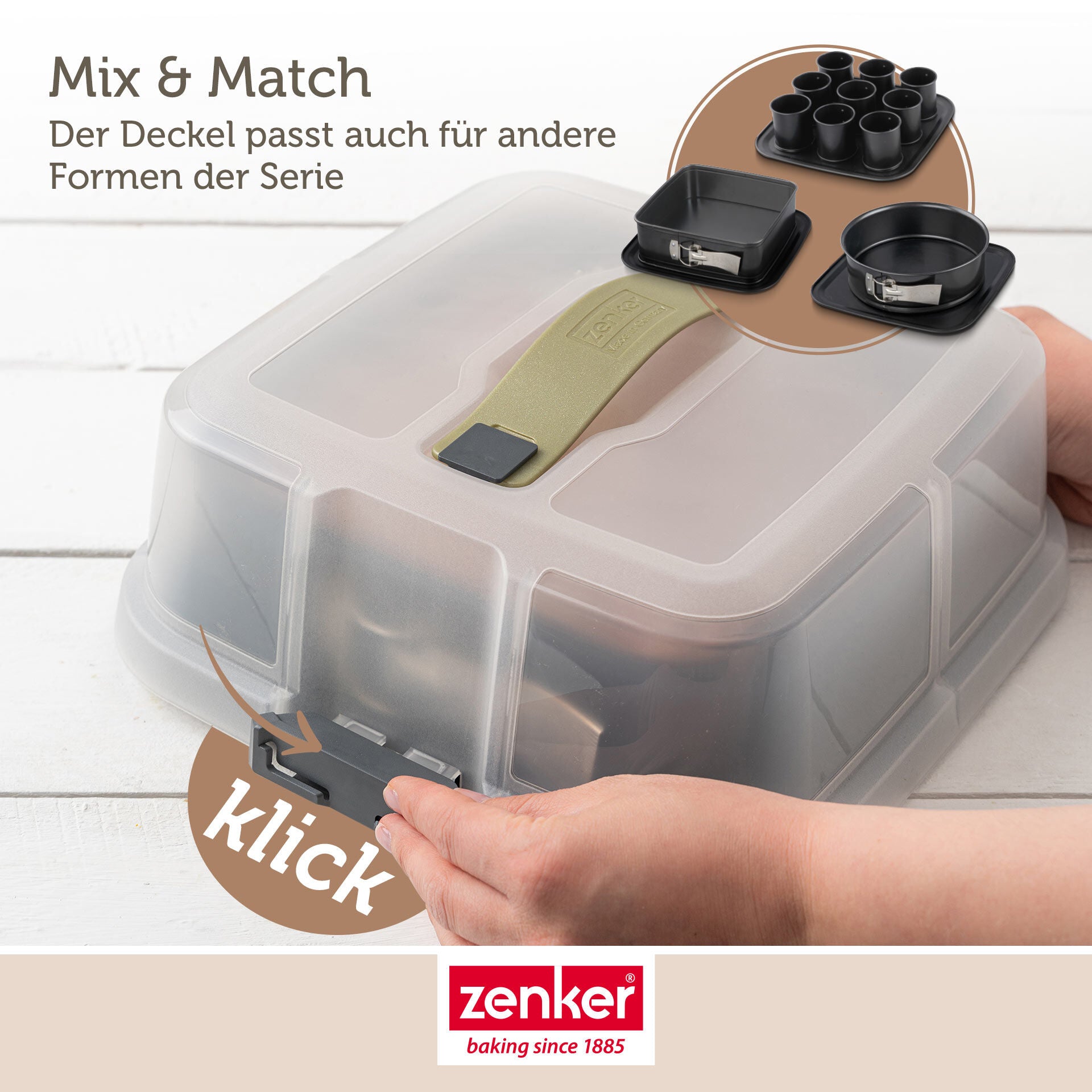 Springform Ø24 cm med transportlokk non-stick - Zenker komplett sett