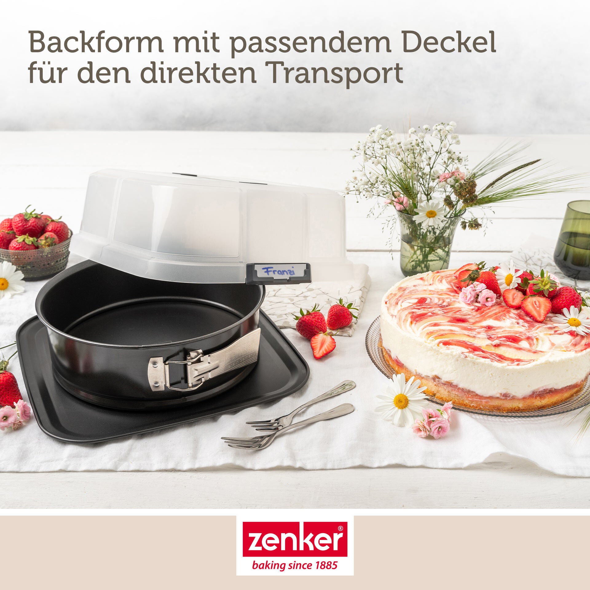 Springform Ø24 cm med transportlokk non-stick - Zenker i bruk