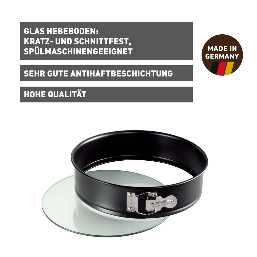Detaljbilde av glasshevbunn på Springform 26 cm non-stick Kaiser