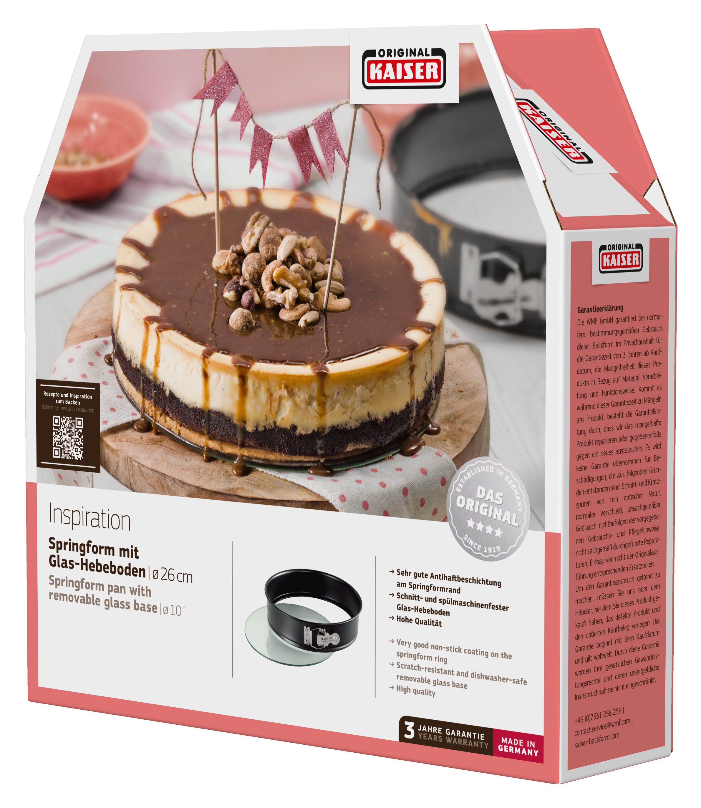 Montert Springform 26 cm med glasshevbunn non-stick Inspiration