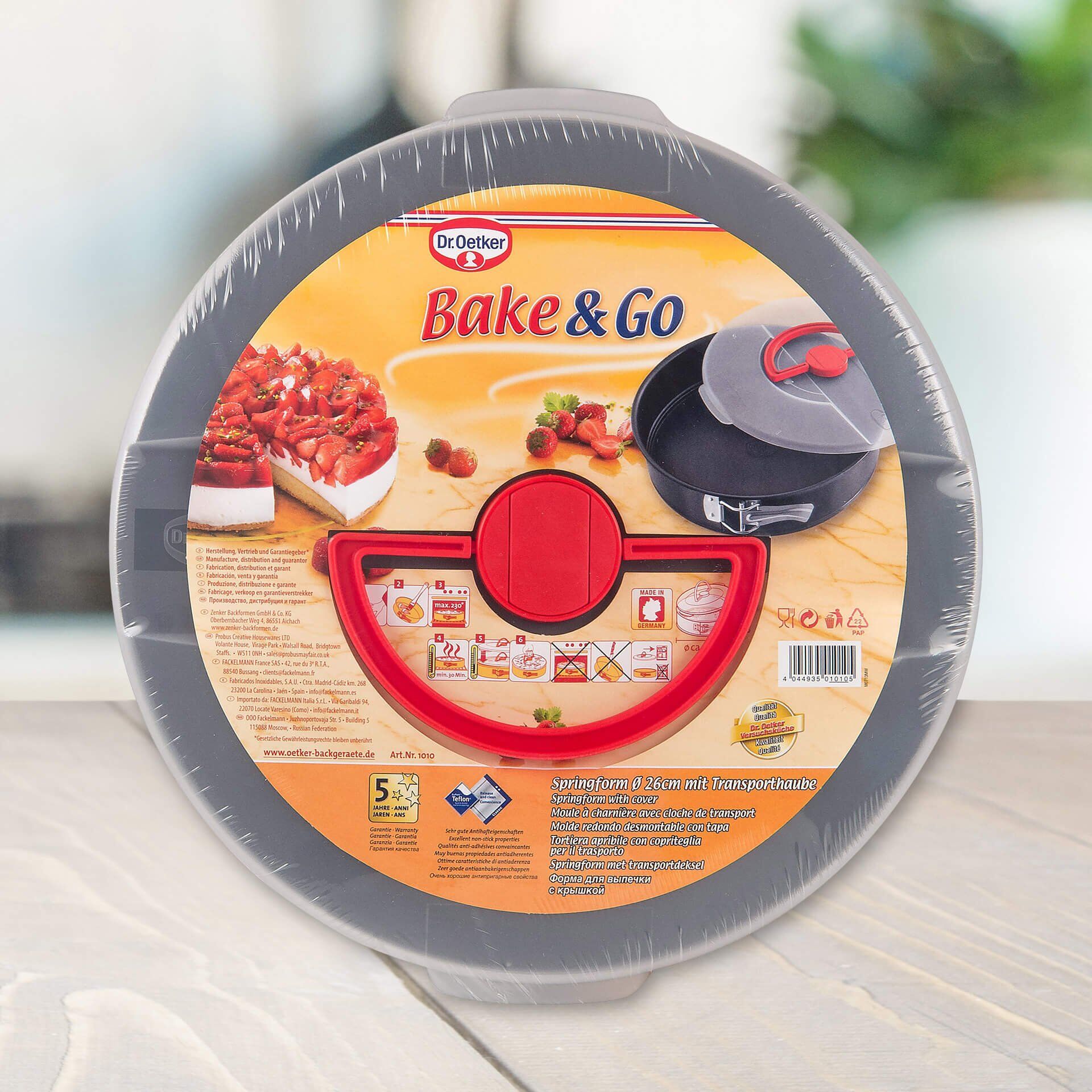 Bakside av Springform Ø26 cm med transportlokk Bake & Go