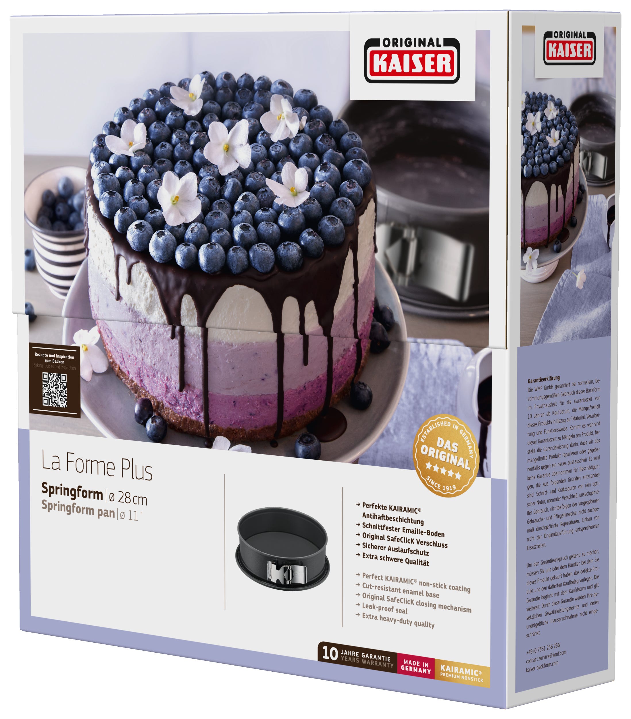 Springform 28 cm med SafeClick non-stick med kake inni