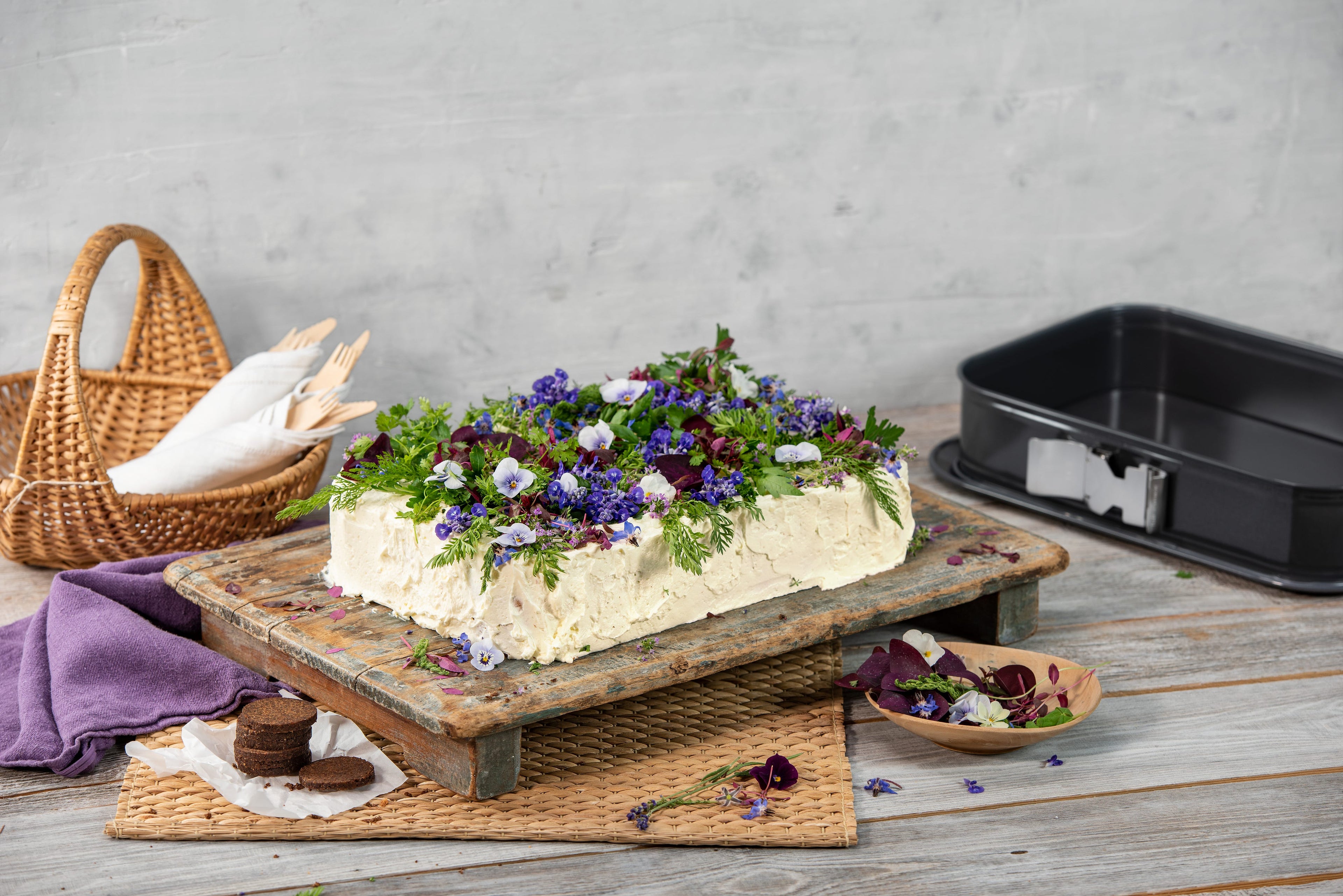 Detalj av non-stick belegget på Springform rektangulær 35x24 cm med SafeClick non-stick