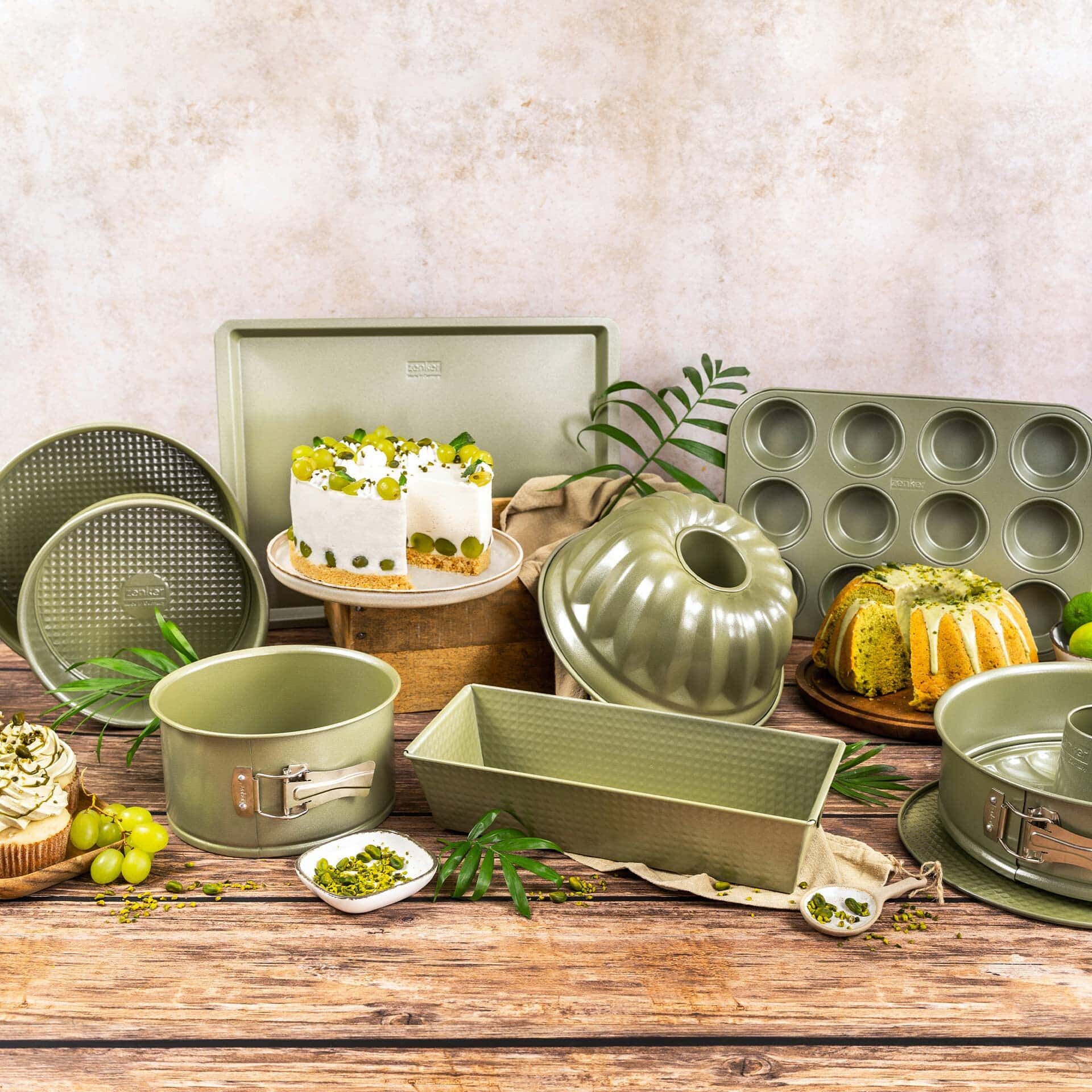 Springform med flat bunn Ø20 cm non-stick Green Vision med avtagbar bunn