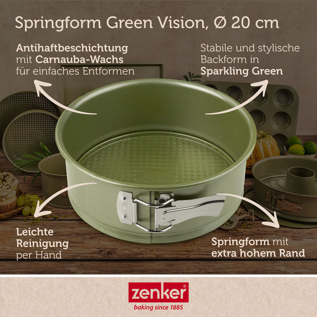 Montert Springform med flat bunn Ø20 cm non-stick Green Vision i kjøkkenmiljø