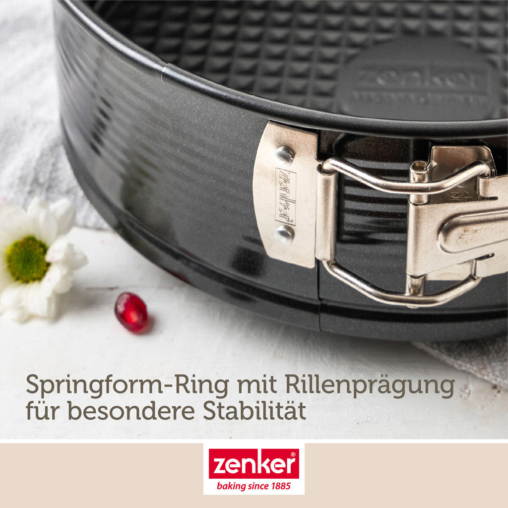 Springform med flat bunn Ø24 cm non-stick stål - Zenker sett fra siden