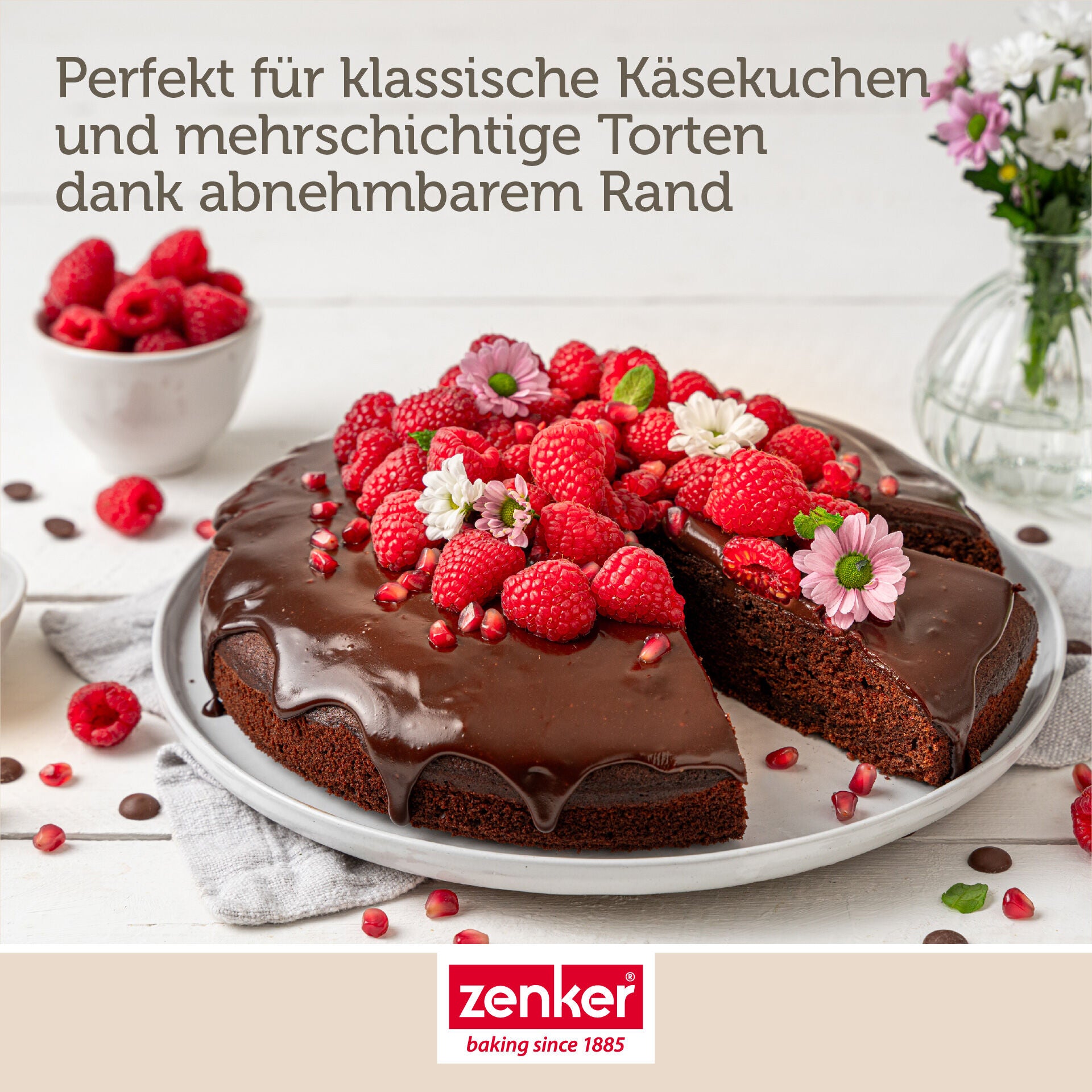 Springform med flat bunn Ø24 cm non-stick stål - Zenker detalj av låsemekanisme