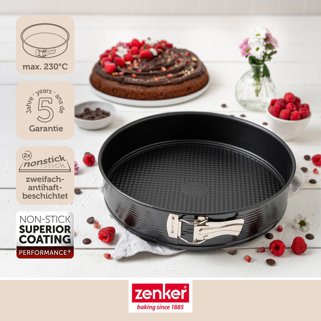 Detalj av non-stick belegg på Springform med flat bunn non-stick Ø30 cm stål - Zenker