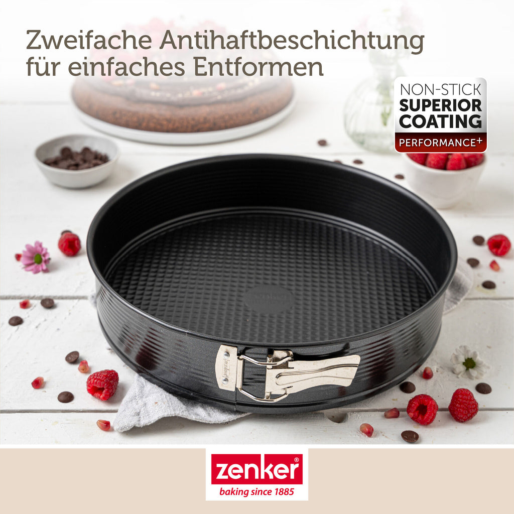 Springform med flat bunn non-stick Ø30 cm stål - Zenker oppbevaring