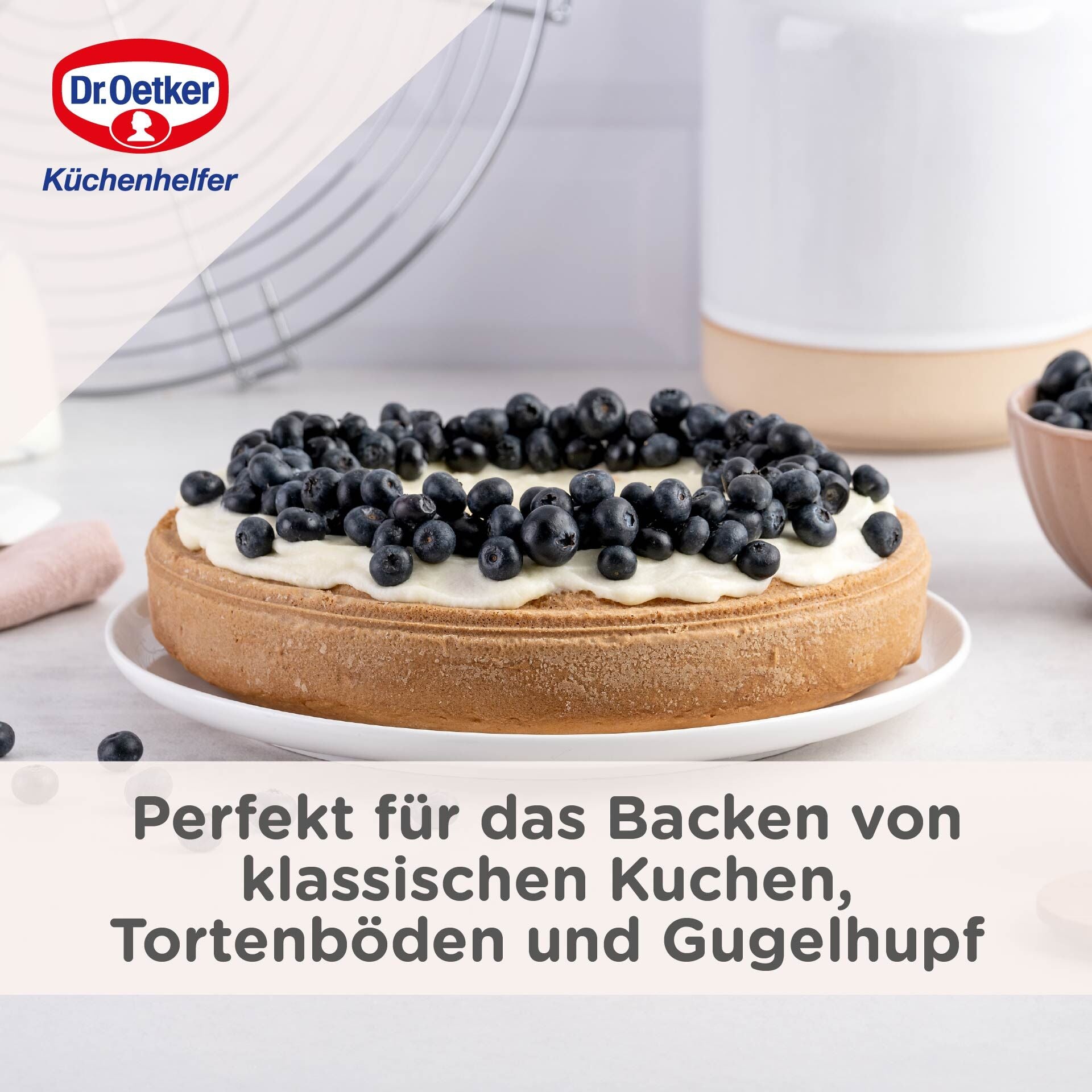 Springform med flat- og rørbunn Ø26 cm Dr. Oetker emballasje