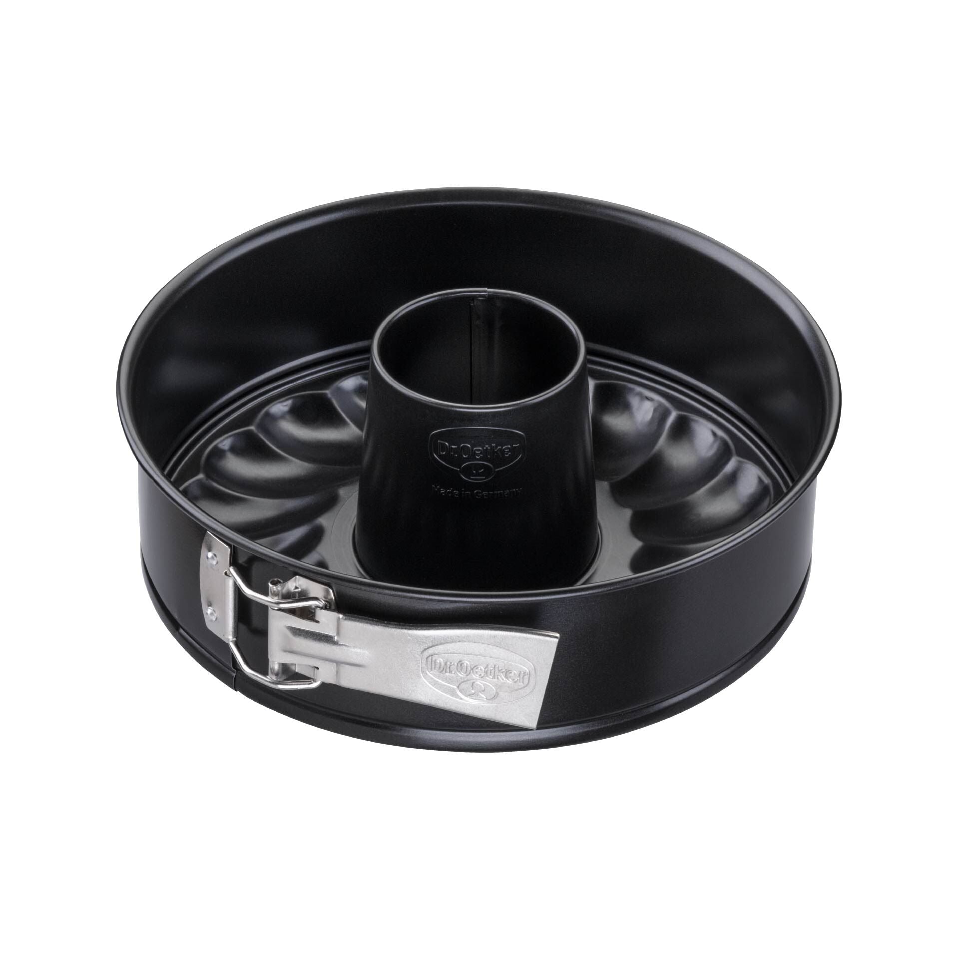 Nærbilde av keramisk belegg på Springform med flat- og rørbunn Ø24 cm non-stick keramikk Dr. Oetker