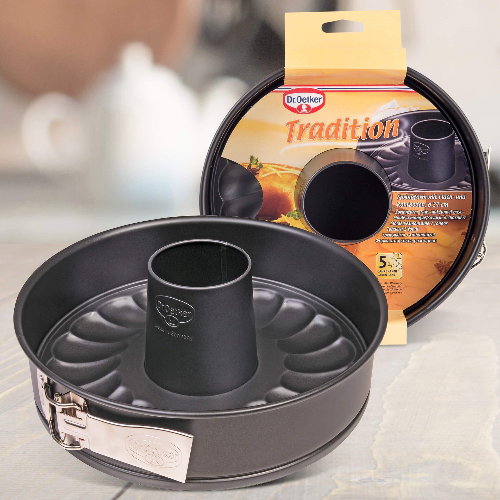 Detaljbilde av Springform med flat- og rørbunn Ø24 cm non-stick - Dr. Oetker