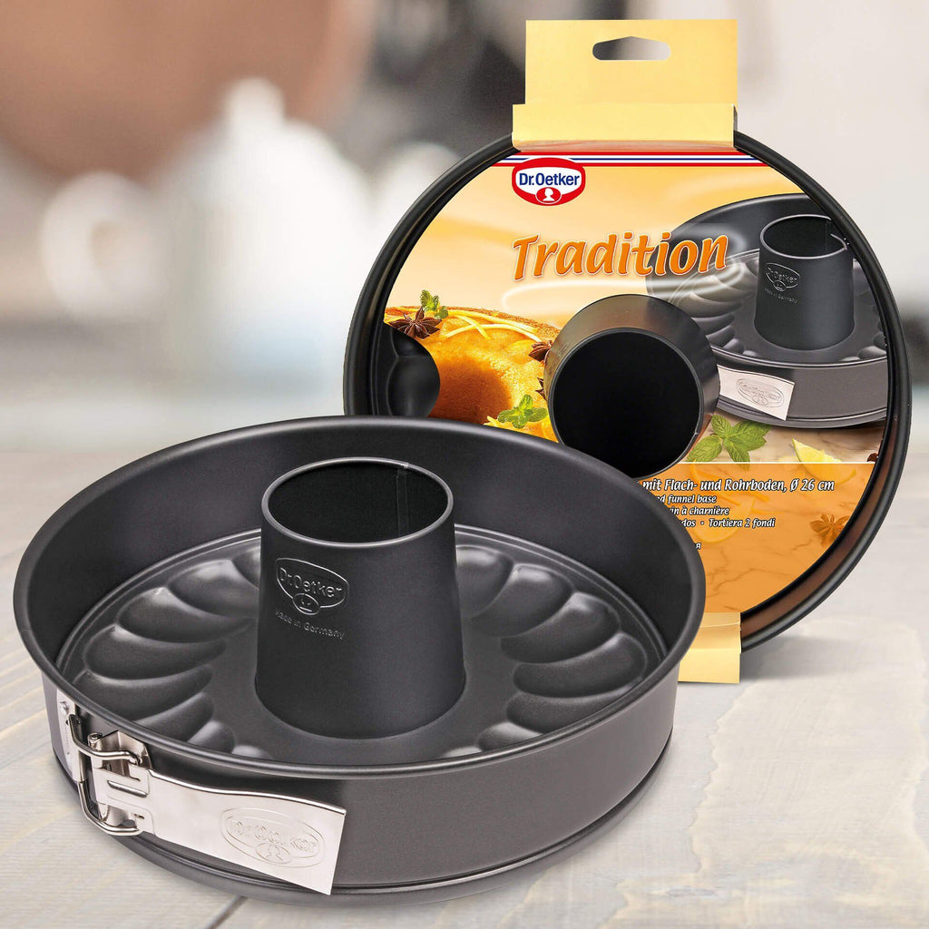 Springform med flat- og rørbunn Ø26 cm non-stick - Dr. Oetker bakside