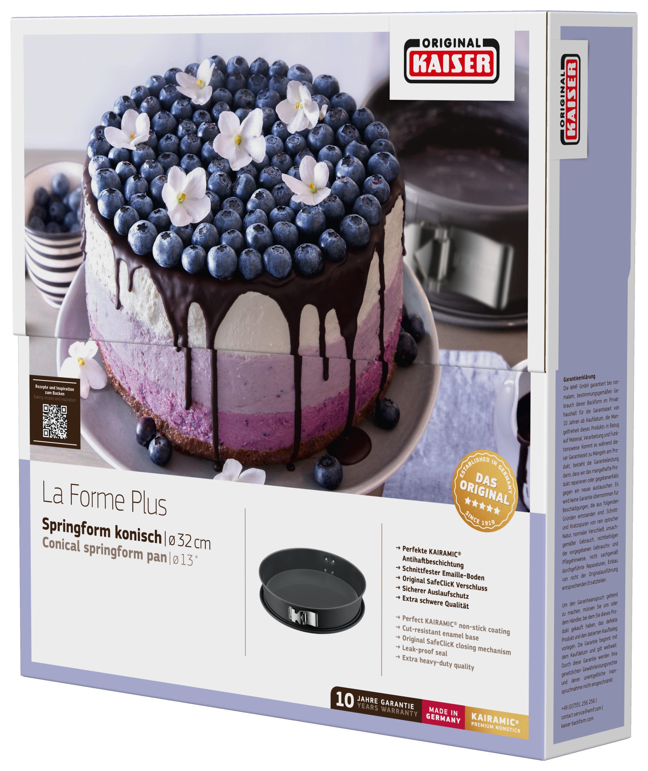 Springform konisk 32 cm med SafeClick non-stick nærbilde av lås