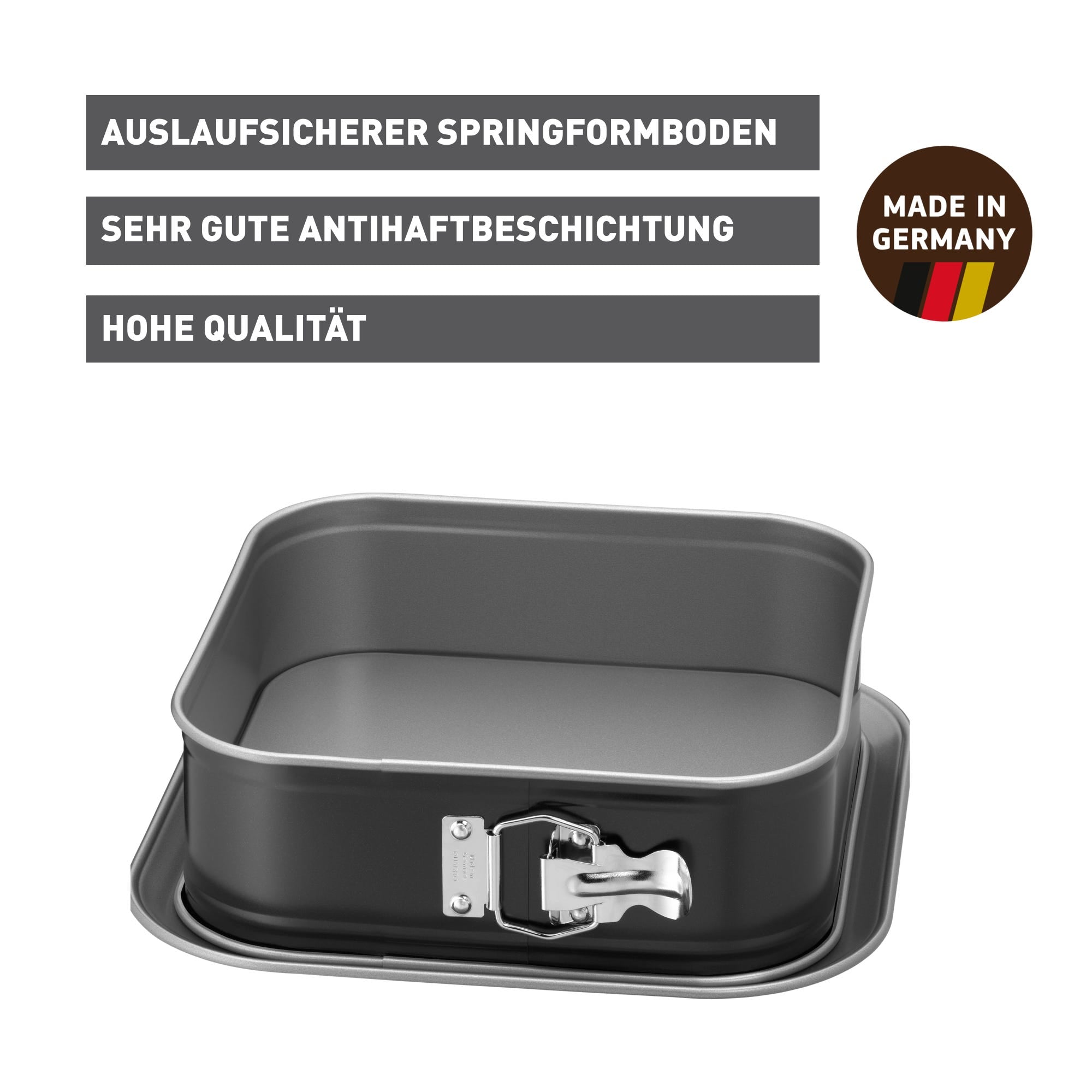 Springform kvadratisk 24 x 24 cm non-stick - Kaiser Inspiration bakside