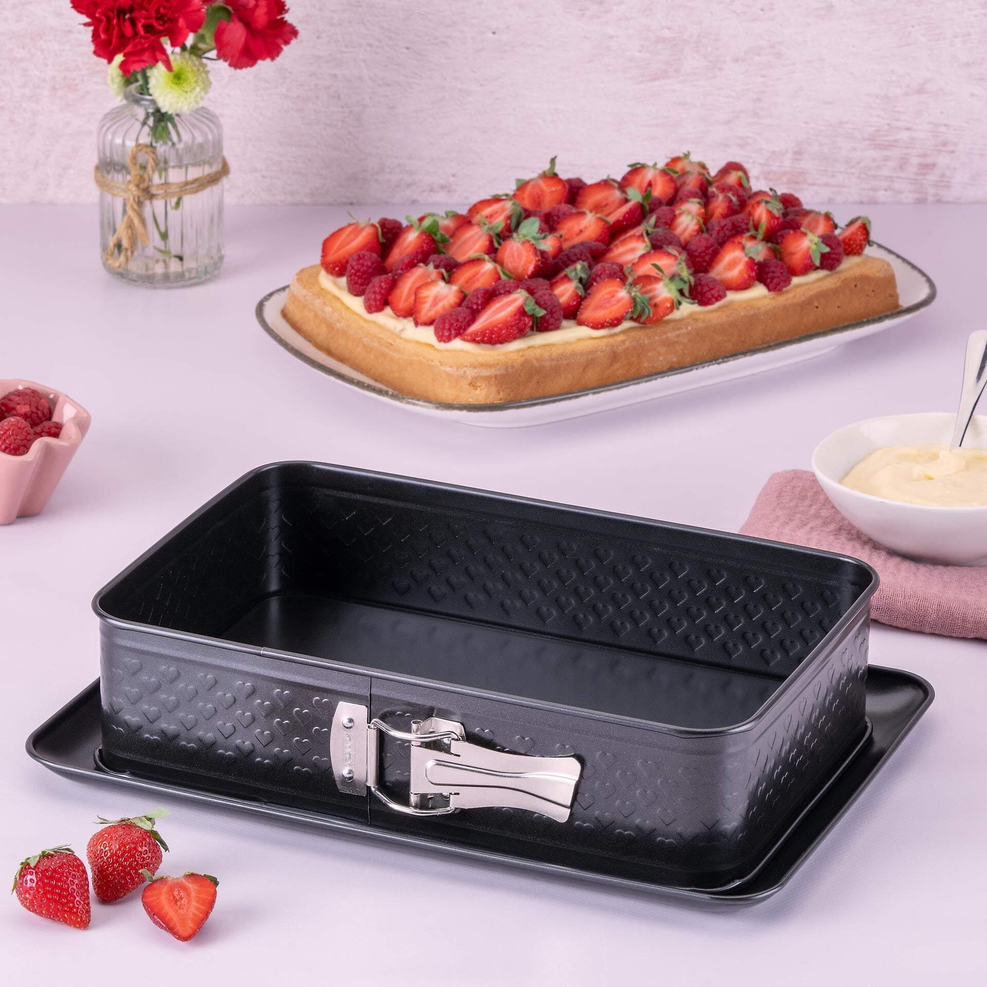 Springform rektangulær 28x18 cm non-stick - Zenker bakside