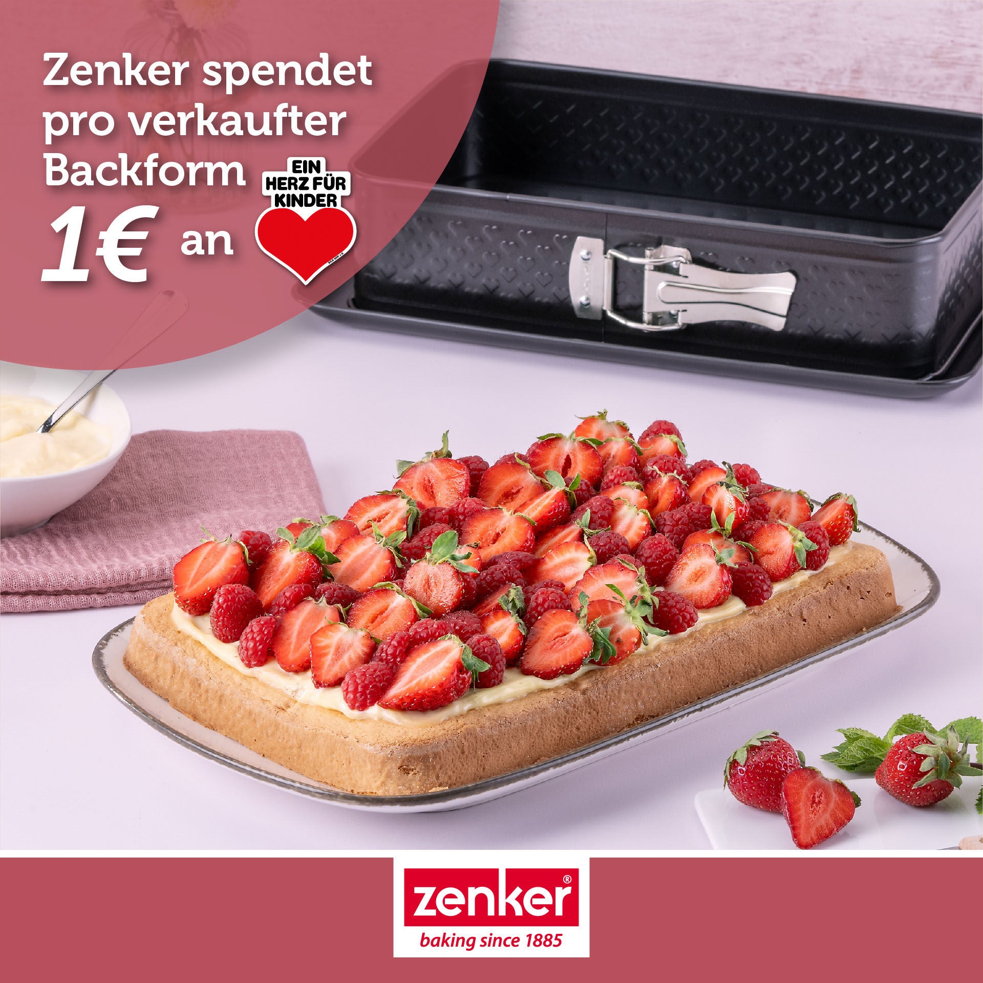 Springform rektangulær 28x18 cm non-stick - Zenker i bruk