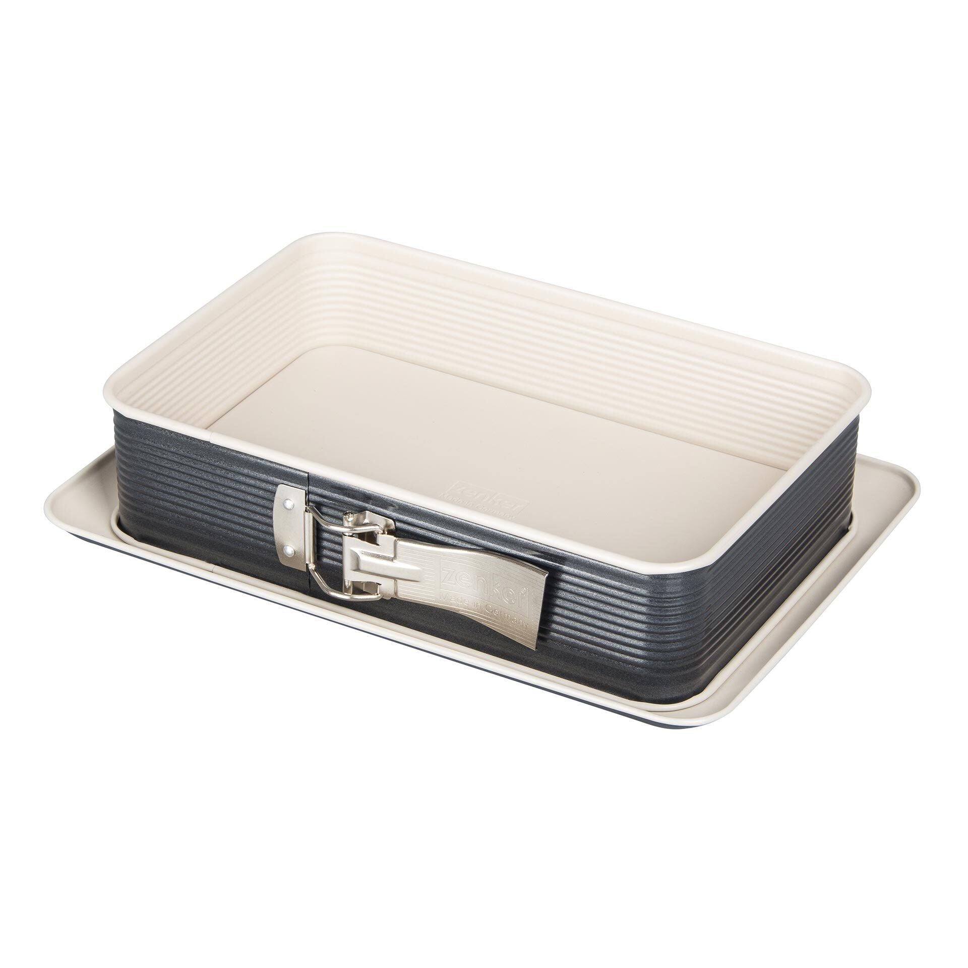 Springform rektangulær 32x22,5 cm med lekkasjevern non-stick Zenker forfra
