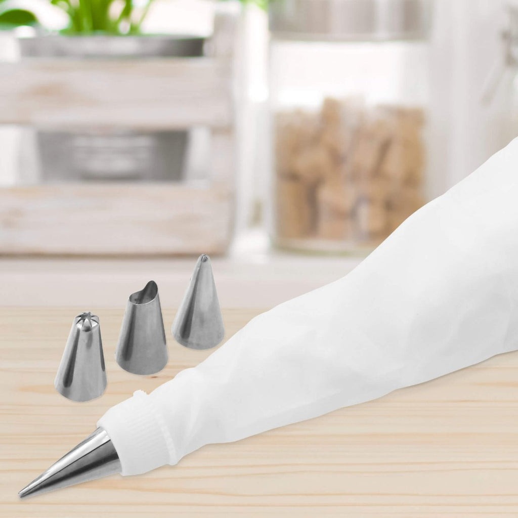 Sprøytepose med 4 dyser rustfritt stål 31×18 cm - Zenker dyser detalj