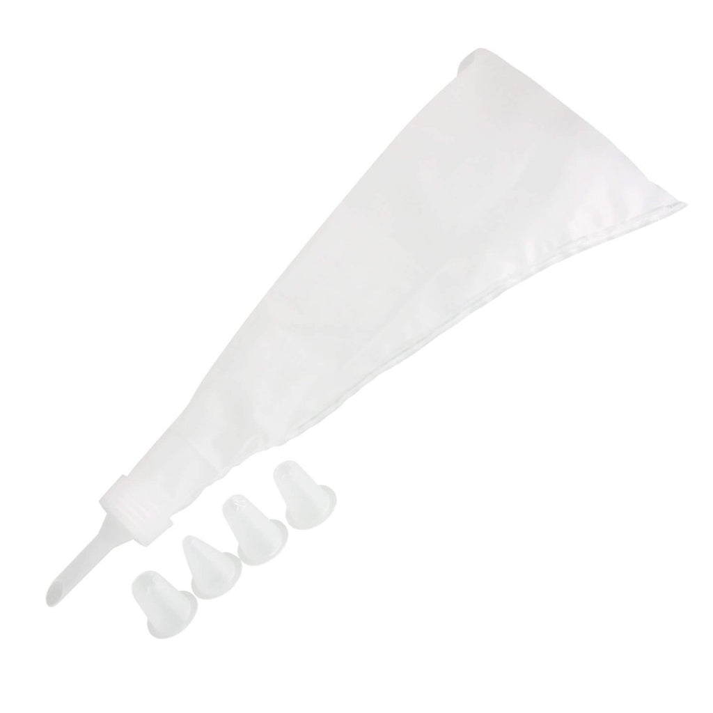 Sprøytepose plast transparent med 5 dyser 6-delt 28×14 cm - Zenker, hele settet med pose og dyser