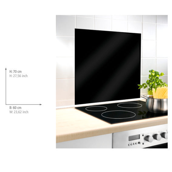 Sprutbeskyttelse glass svart 60 x 70 cm til kjøkken - WENKO nærbilde av overflate
