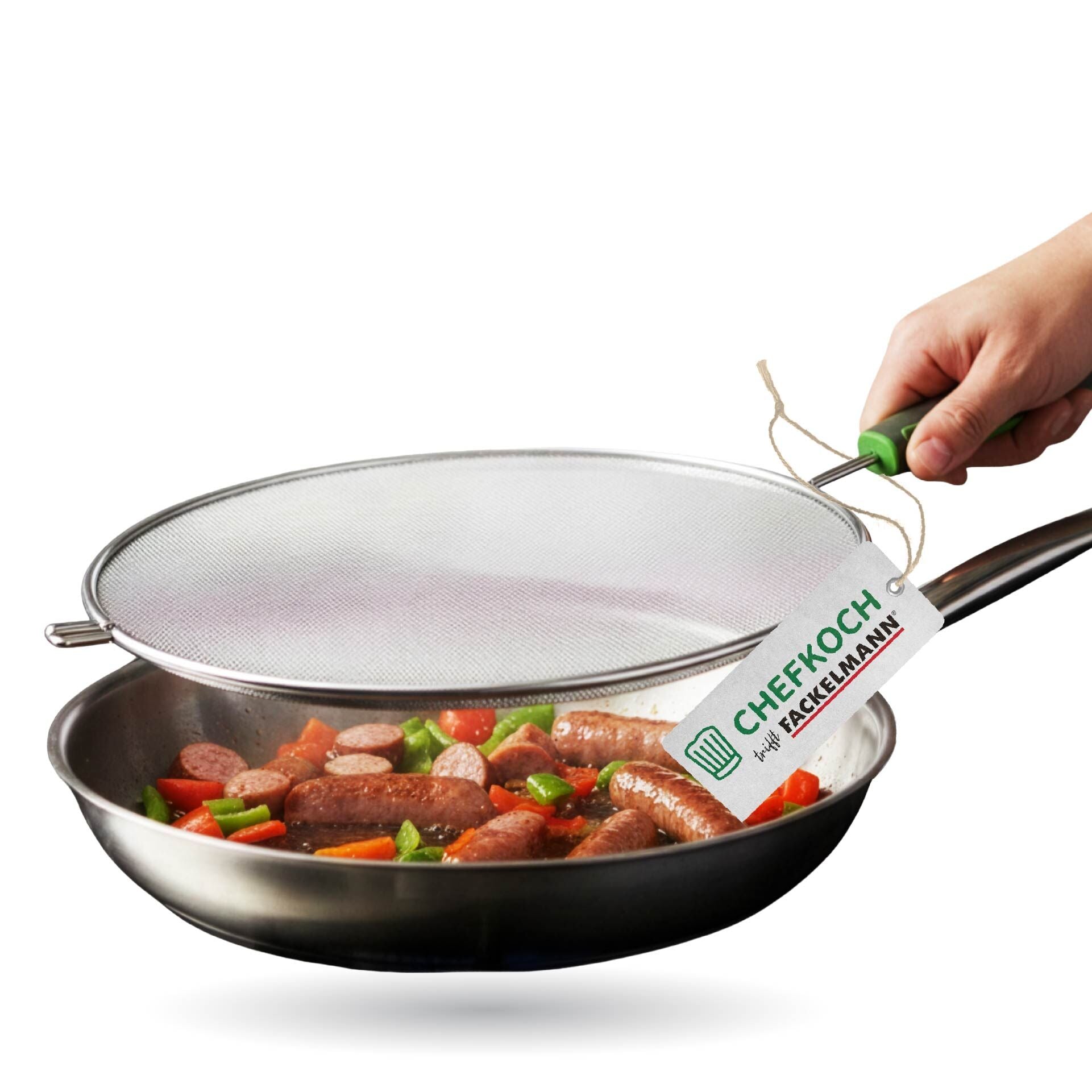 Sprutbeskytter Ø29 cm rustfritt stål - Chefkoch trifft Fackelmann forfra