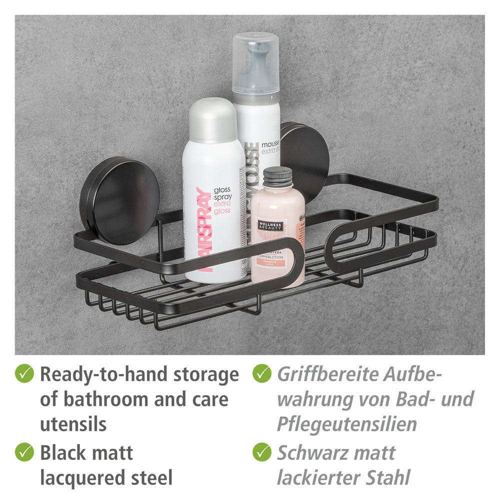 Detalj av Static-Loc® Plus vegghylle Pavia svart metall
