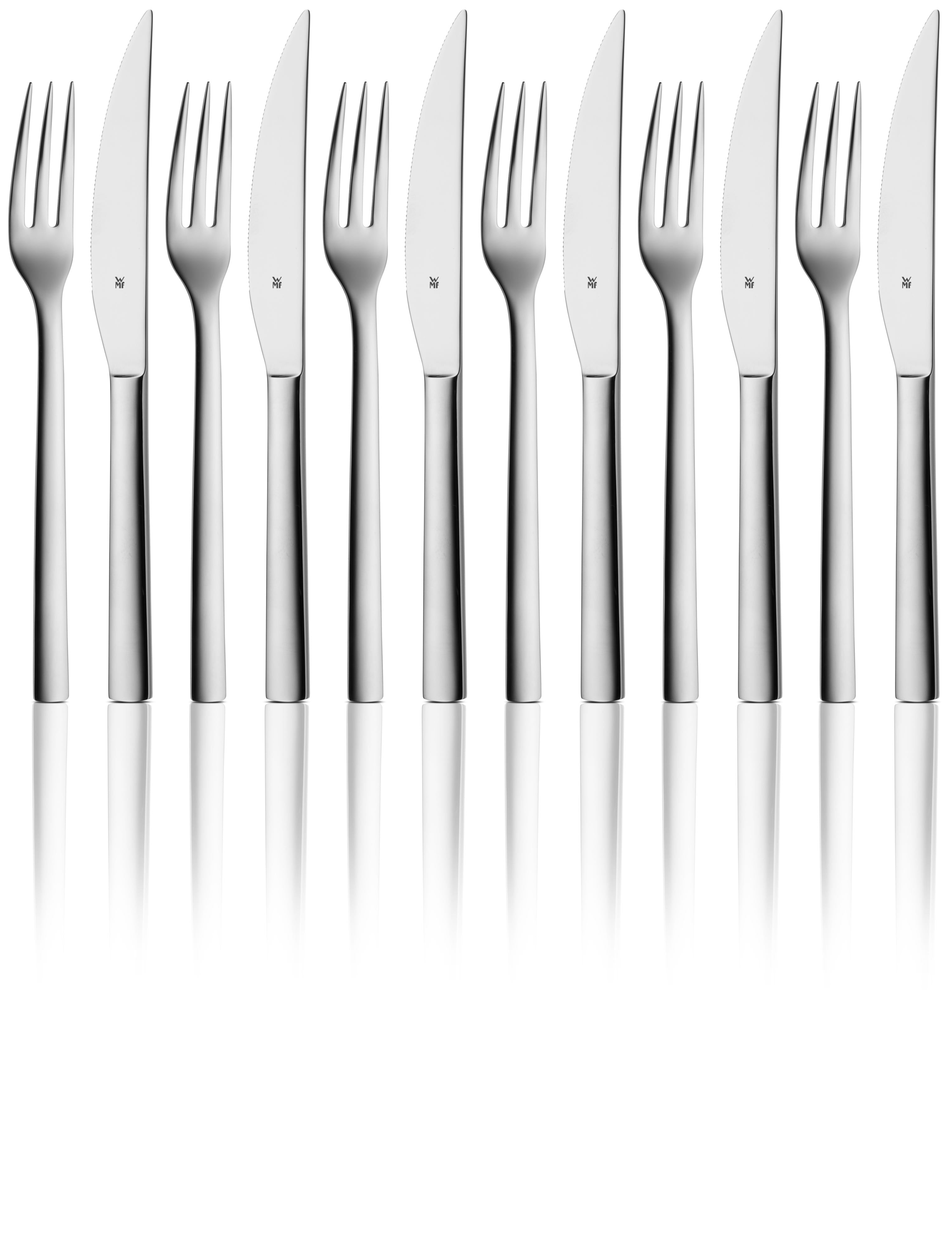 Nærbilde av knivegg på Steakbestikk 2-delt sett polert Nuova 23 cm WMF
